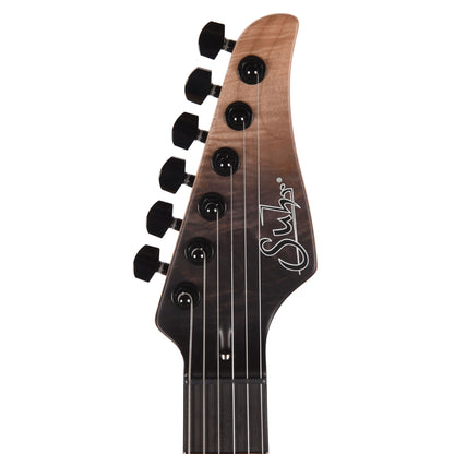 Suhr Custom Modern Black Gradient w/CME-Selected Burl Maple Top Electric Guitars / Solid Body