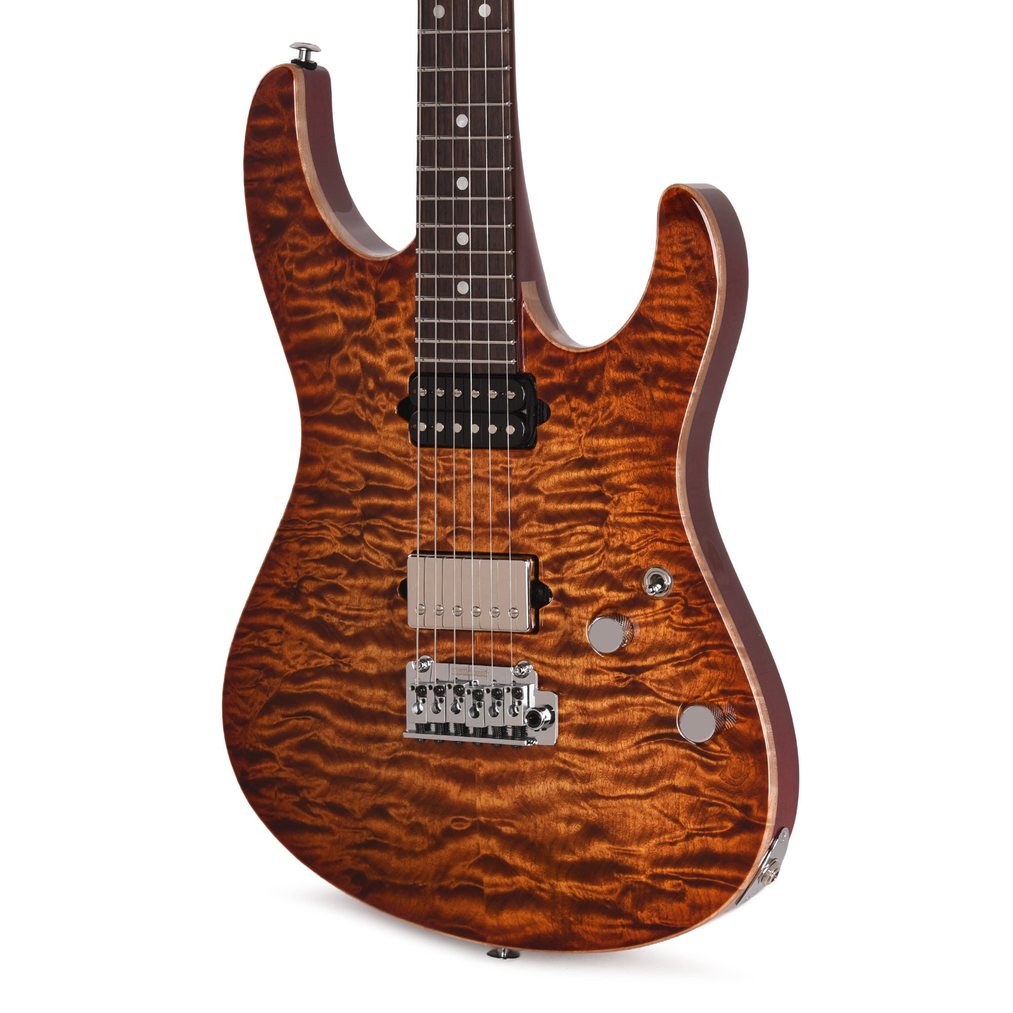 Suhr Custom Modern Carve Top Set Neck Copperhead Burst w/CME-Selected Quilt Maple Top Electric Guitars / Solid Body