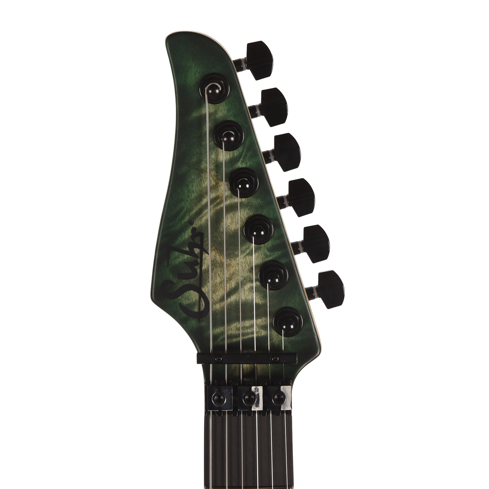 Suhr Custom Modern Faded Trans Green Burst w/CME-Selected Quilt Maple Top Electric Guitars / Solid Body