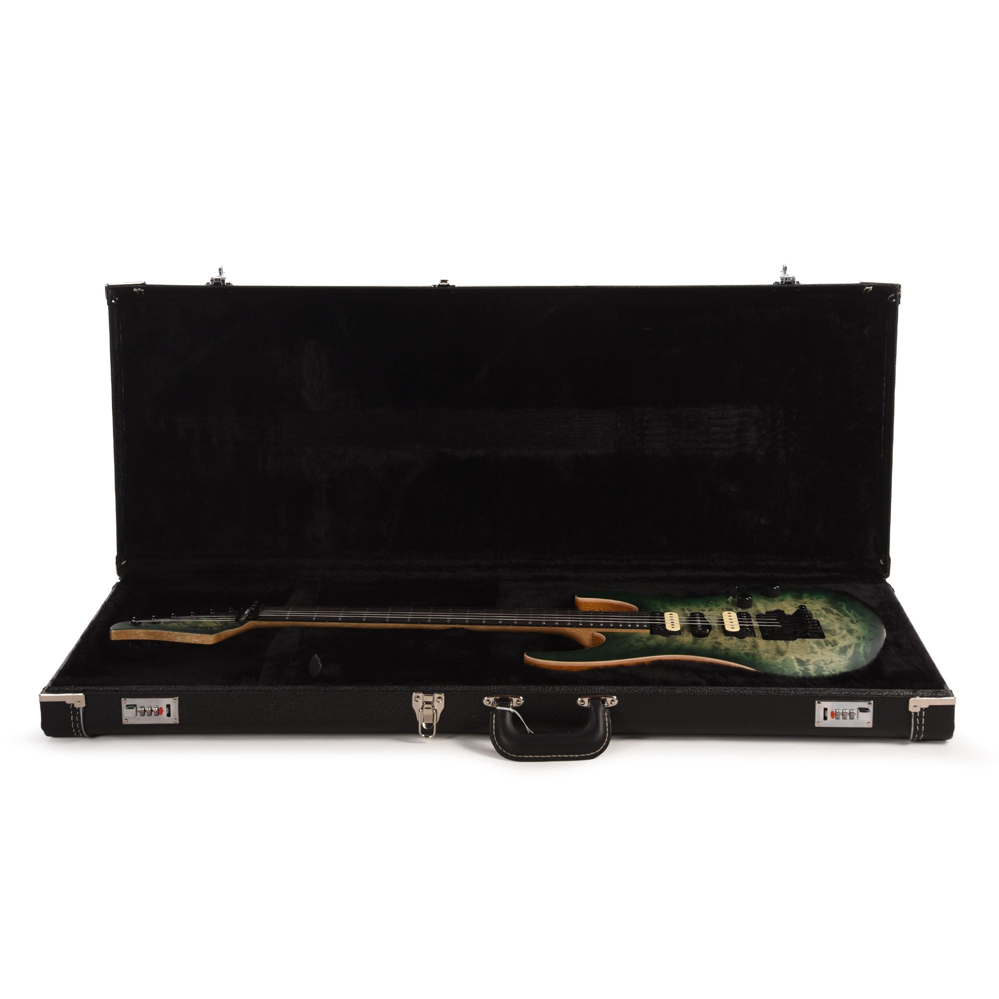 Suhr Custom Modern Faded Trans Green Burst w/CME-Selected Quilt Maple Top Electric Guitars / Solid Body