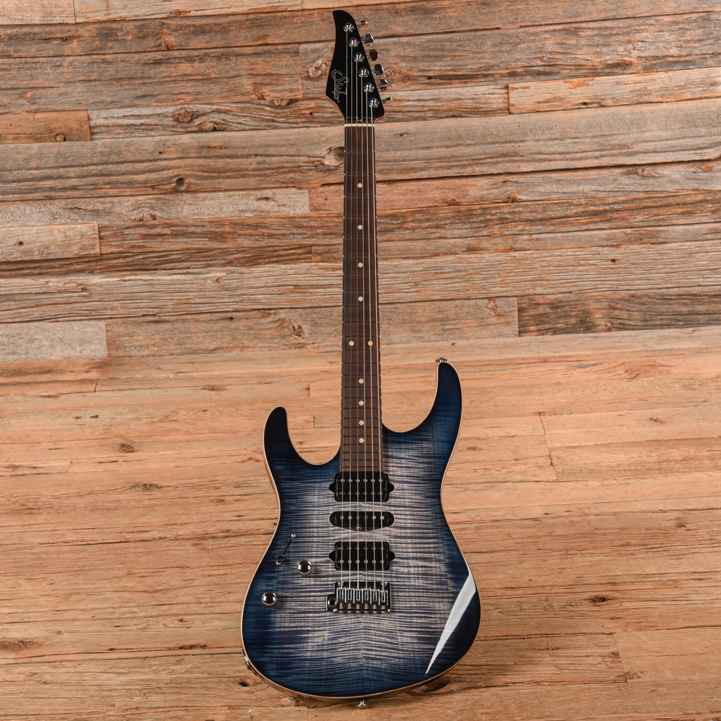 Suhr Custom Modern Faded Trans Whale Blue Burst Electric Guitars / Solid Body