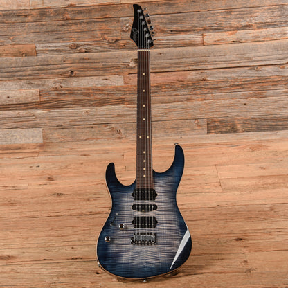 Suhr Custom Modern Faded Trans Whale Blue Burst Electric Guitars / Solid Body