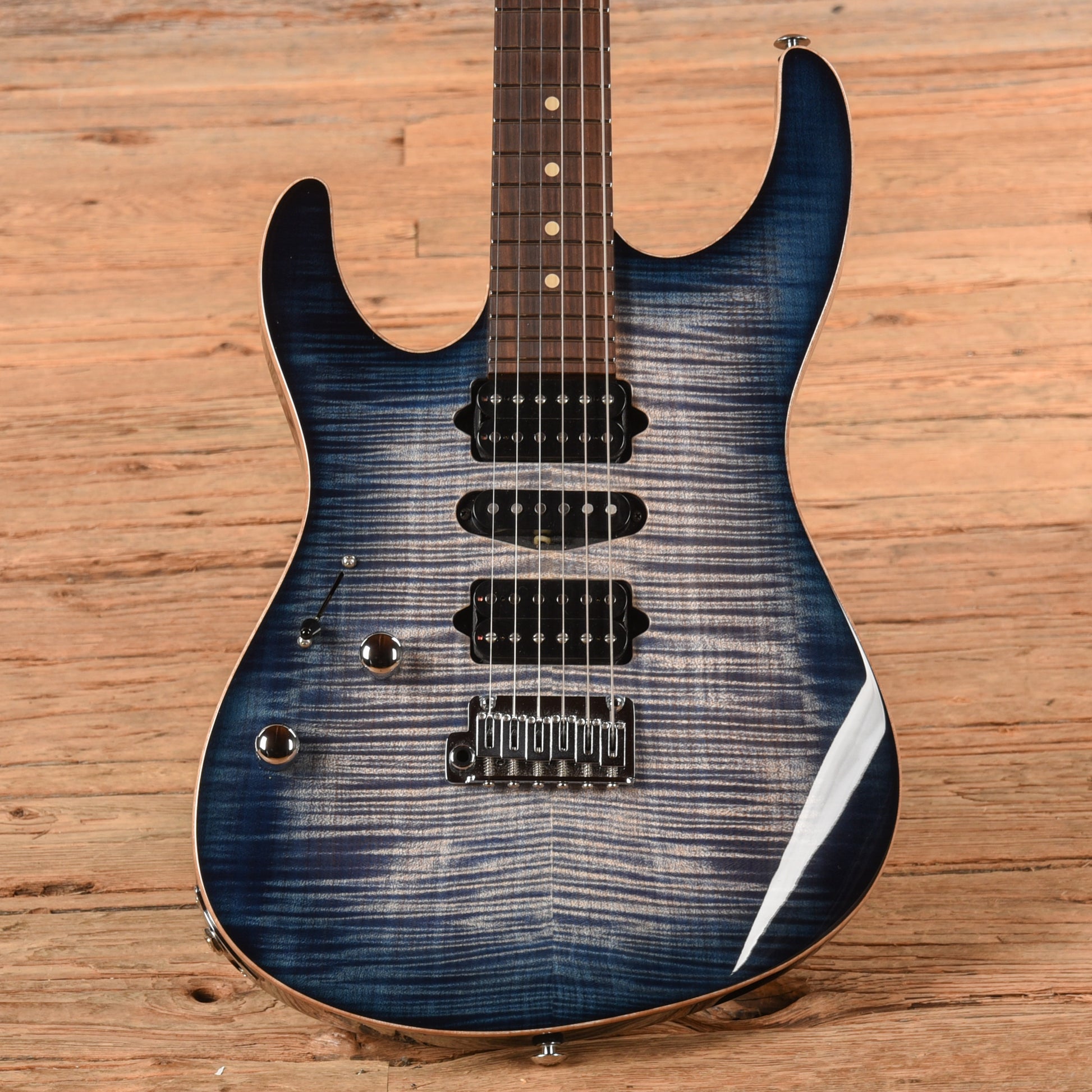 Suhr Custom Modern Faded Trans Whale Blue Burst Electric Guitars / Solid Body