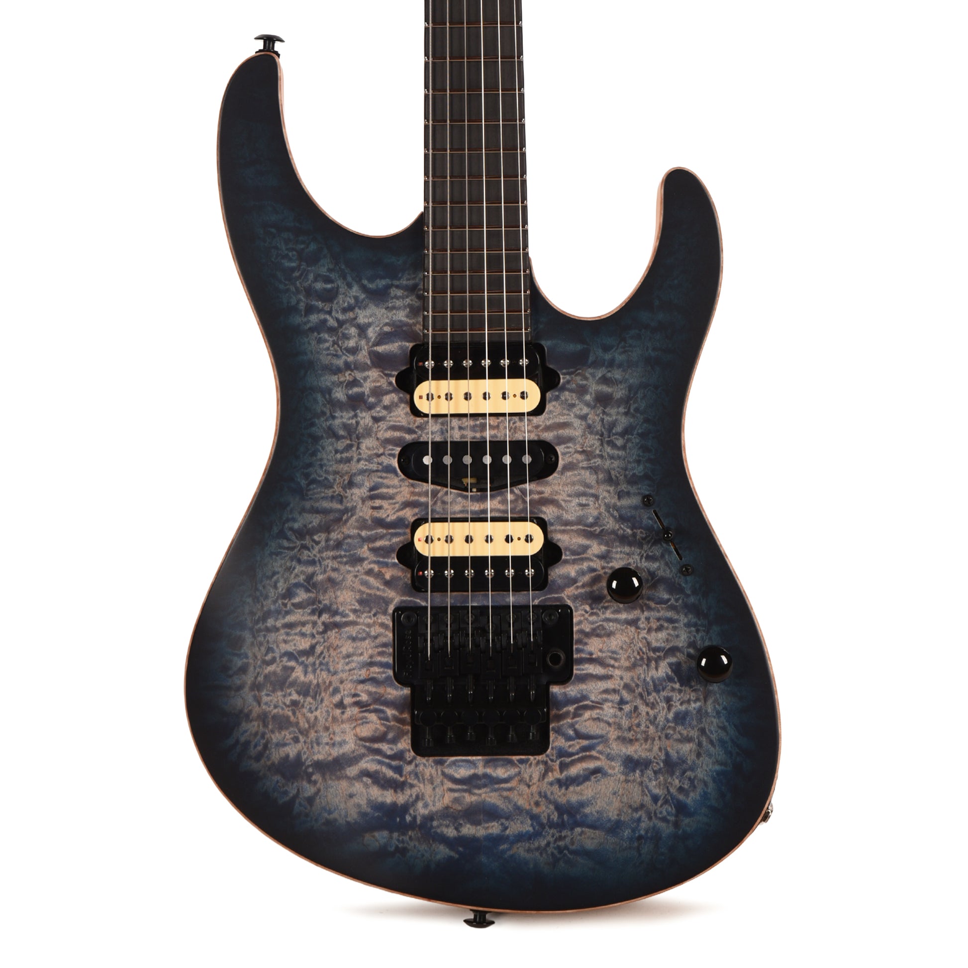 Suhr Custom Modern Faded Trans Whale Blue Burst w/CME-Selected Quilt Maple Top Electric Guitars / Solid Body