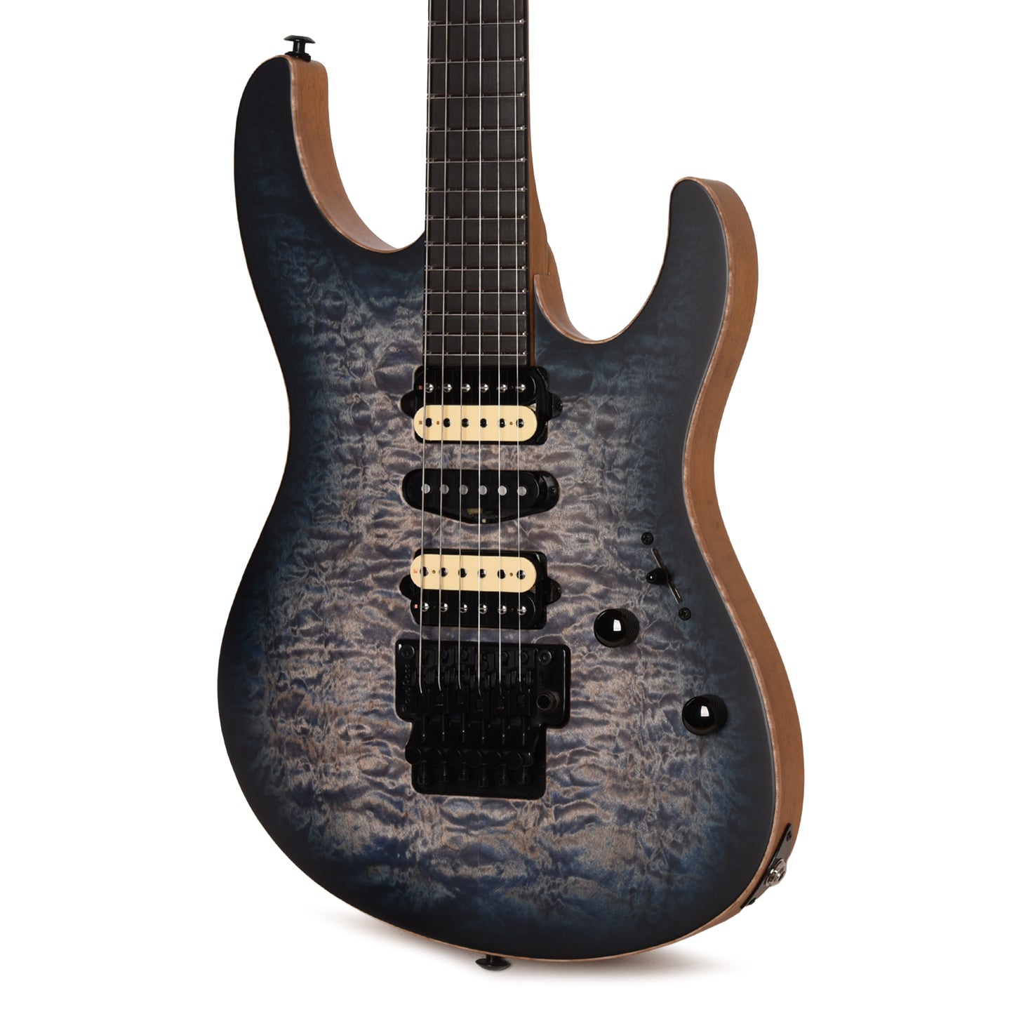 Suhr Custom Modern Faded Trans Whale Blue Burst w/CME-Selected Quilt Maple Top Electric Guitars / Solid Body