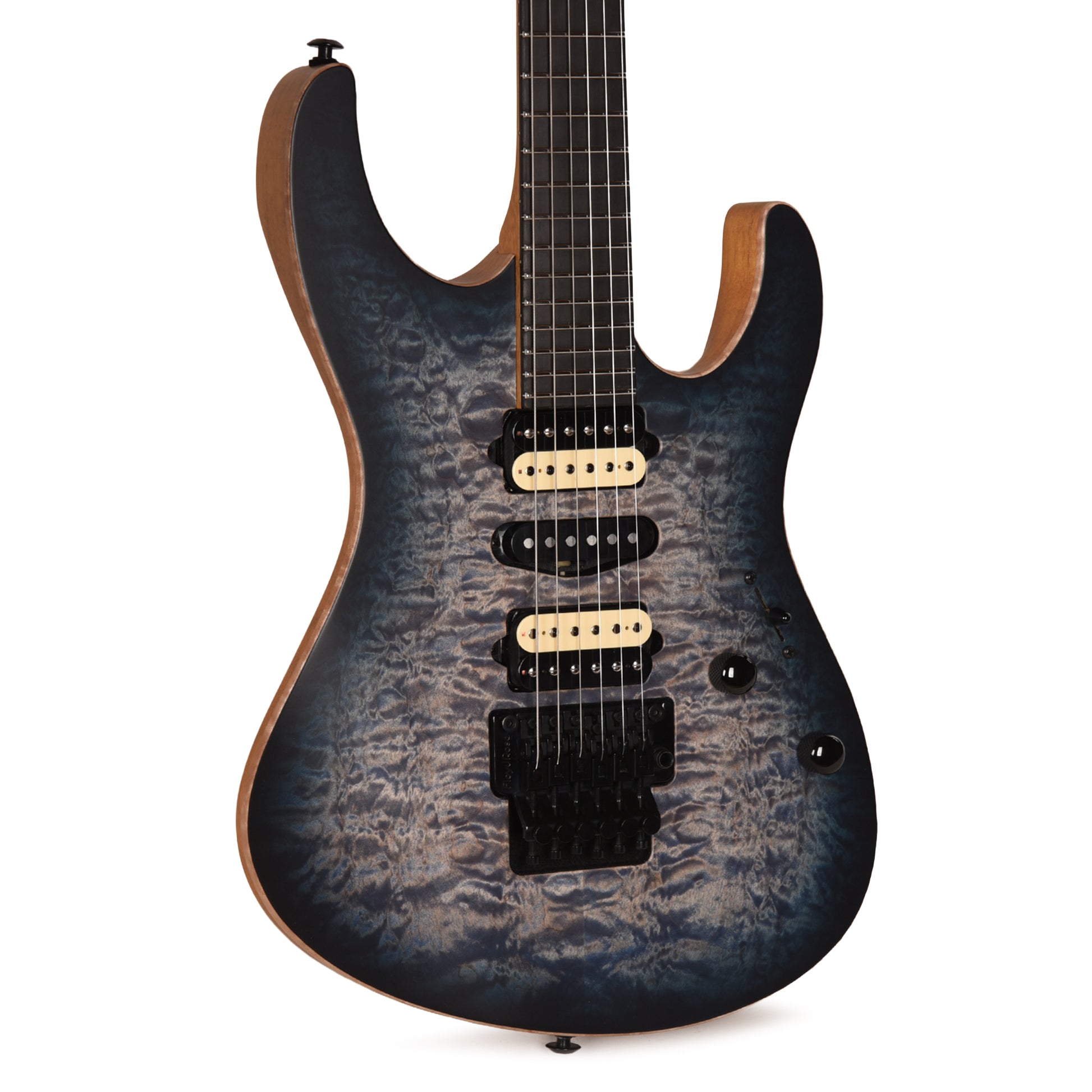 Suhr Custom Modern Faded Trans Whale Blue Burst w/CME-Selected Quilt Maple Top Electric Guitars / Solid Body