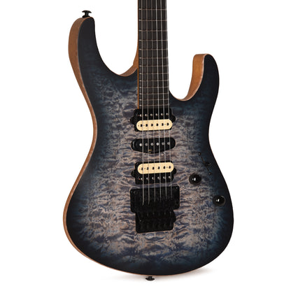 Suhr Custom Modern Faded Trans Whale Blue Burst w/CME-Selected Quilt Maple Top Electric Guitars / Solid Body