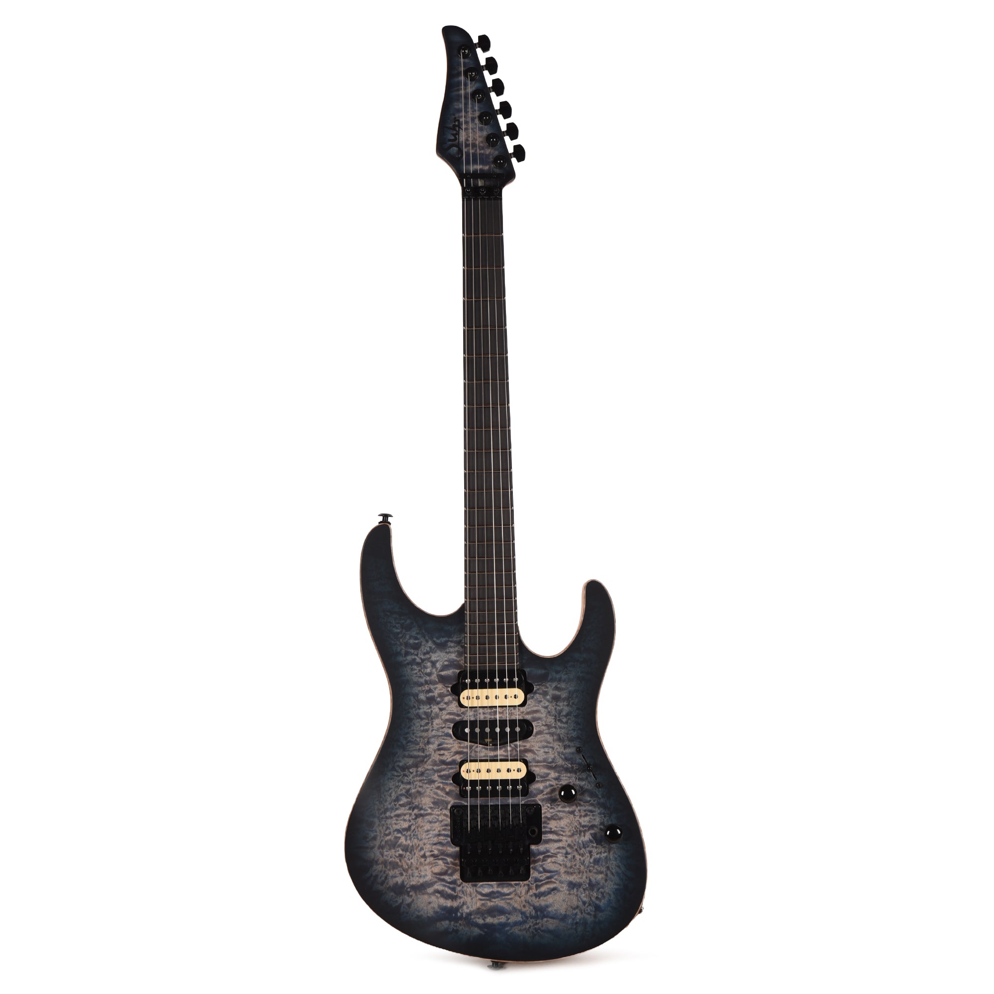 Suhr Custom Modern Faded Trans Whale Blue Burst w/CME-Selected Quilt Maple Top Electric Guitars / Solid Body