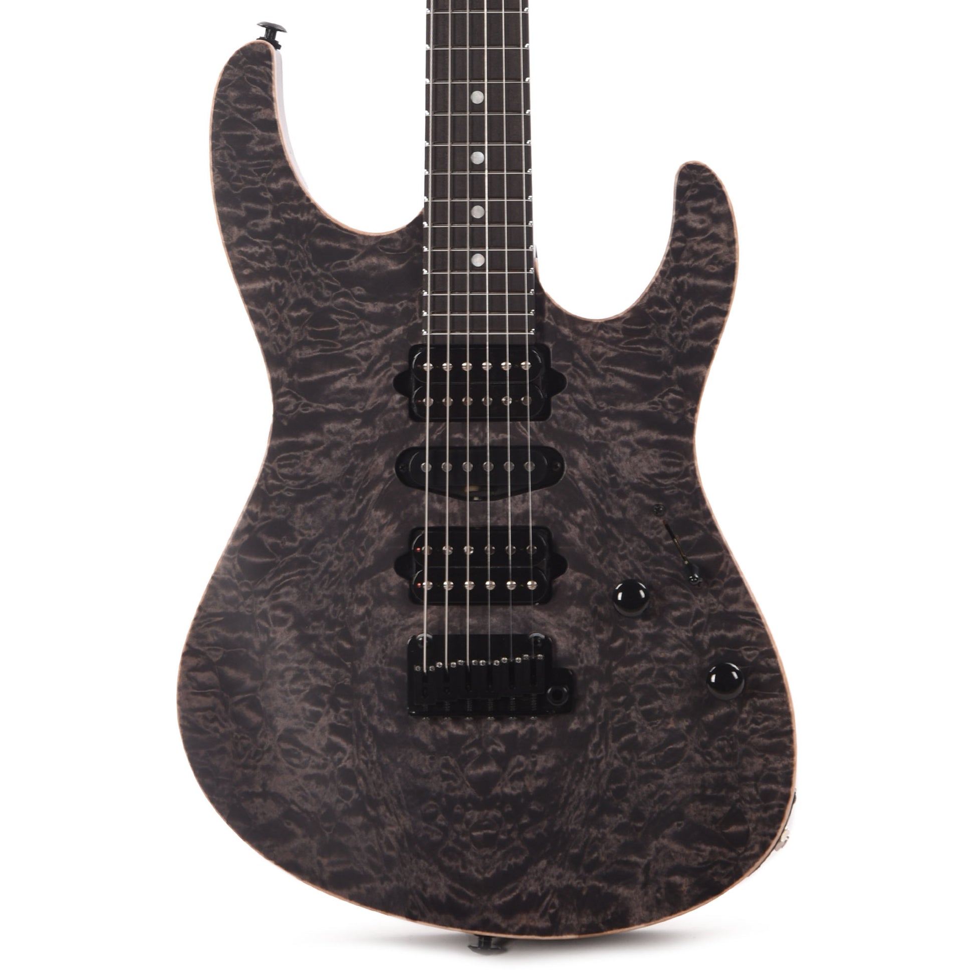 Suhr Custom Modern HSH Quilted Maple/Swamp Ash Transparent Charcoal Electric Guitars / Solid Body