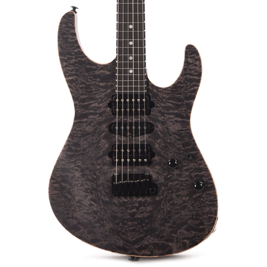 Suhr Custom Modern HSH Quilted Maple/Swamp Ash Transparent Charcoal Electric Guitars / Solid Body