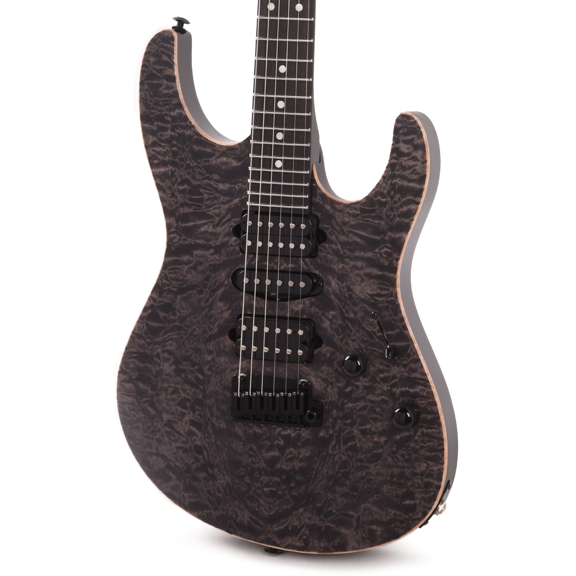 Suhr Custom Modern HSH Quilted Maple/Swamp Ash Transparent Charcoal Electric Guitars / Solid Body
