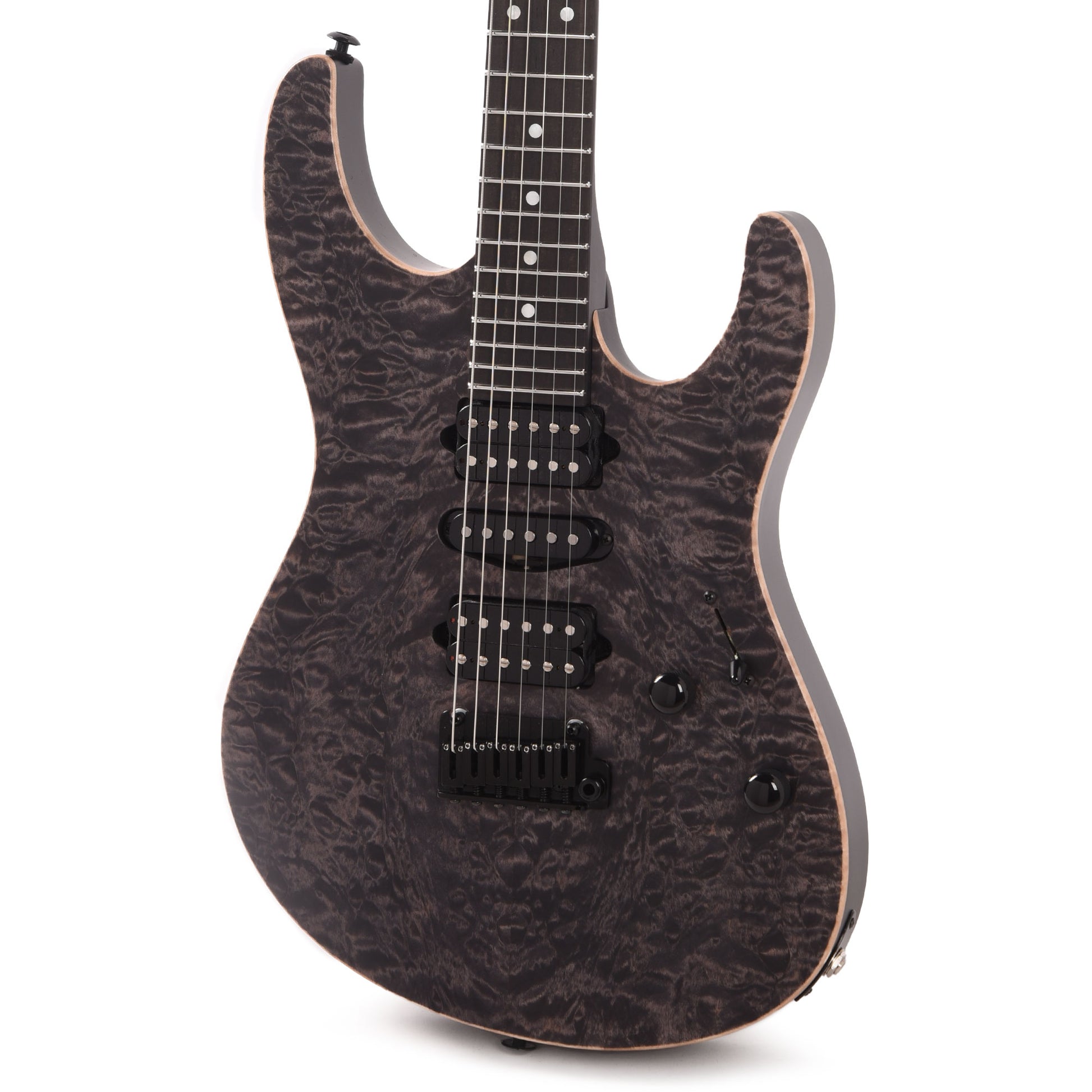 Suhr Custom Modern HSH Quilted Maple/Swamp Ash Transparent Charcoal Electric Guitars / Solid Body