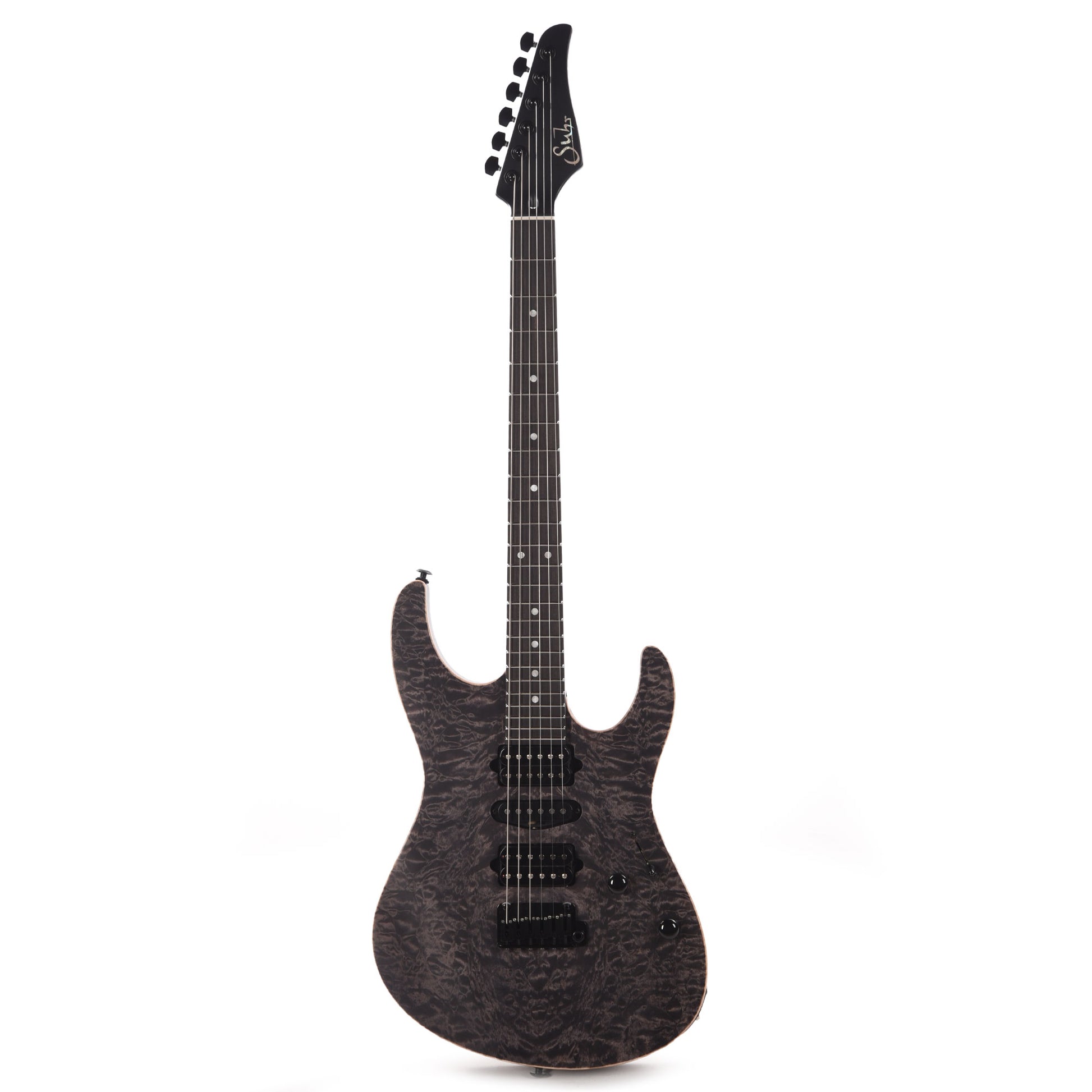 Suhr Custom Modern HSH Quilted Maple/Swamp Ash Transparent Charcoal Electric Guitars / Solid Body