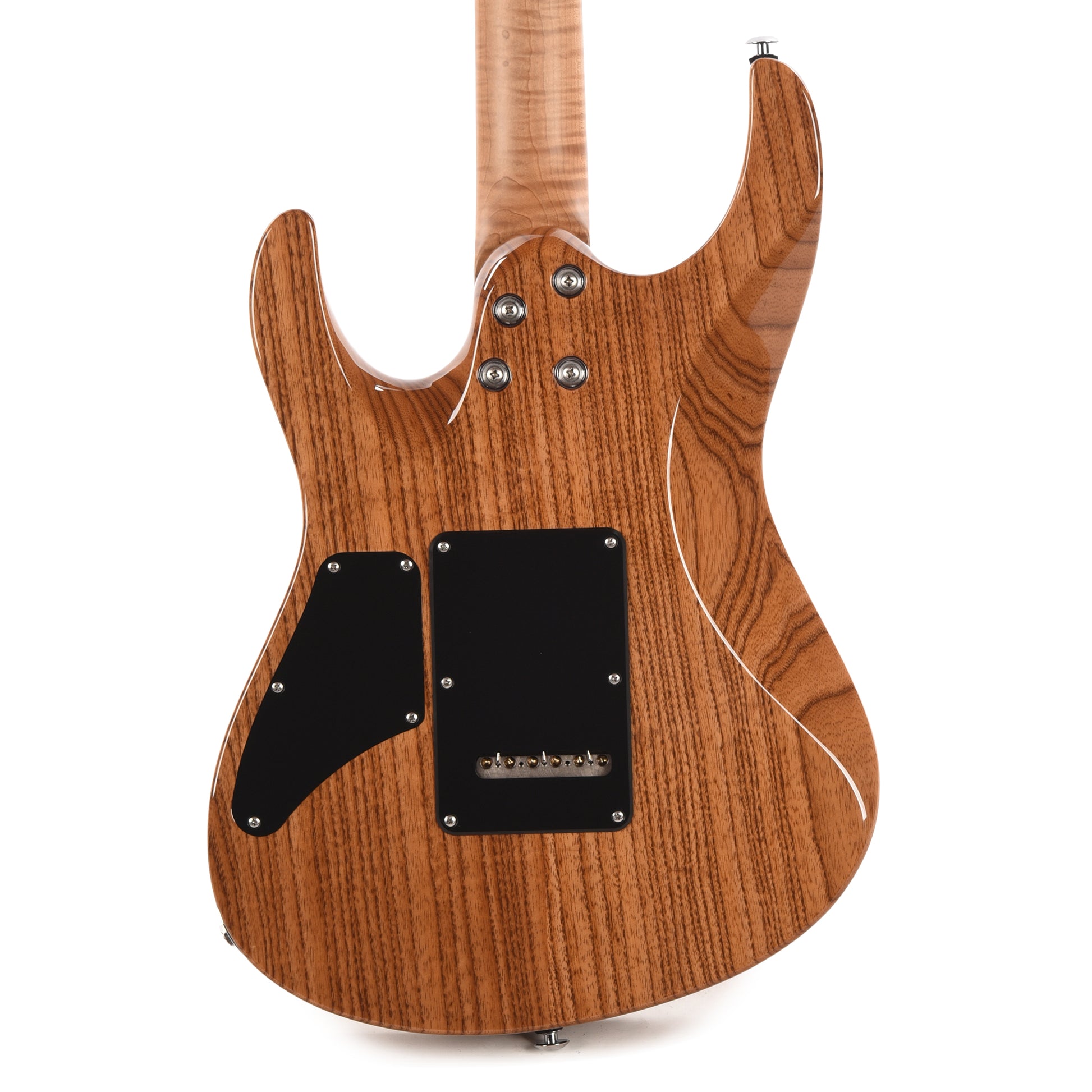 Suhr Custom Modern HSH Spalted Maple/Mahogany Dark Brown Burst w/Roasted Flame Maple Neck Electric Guitars / Solid Body