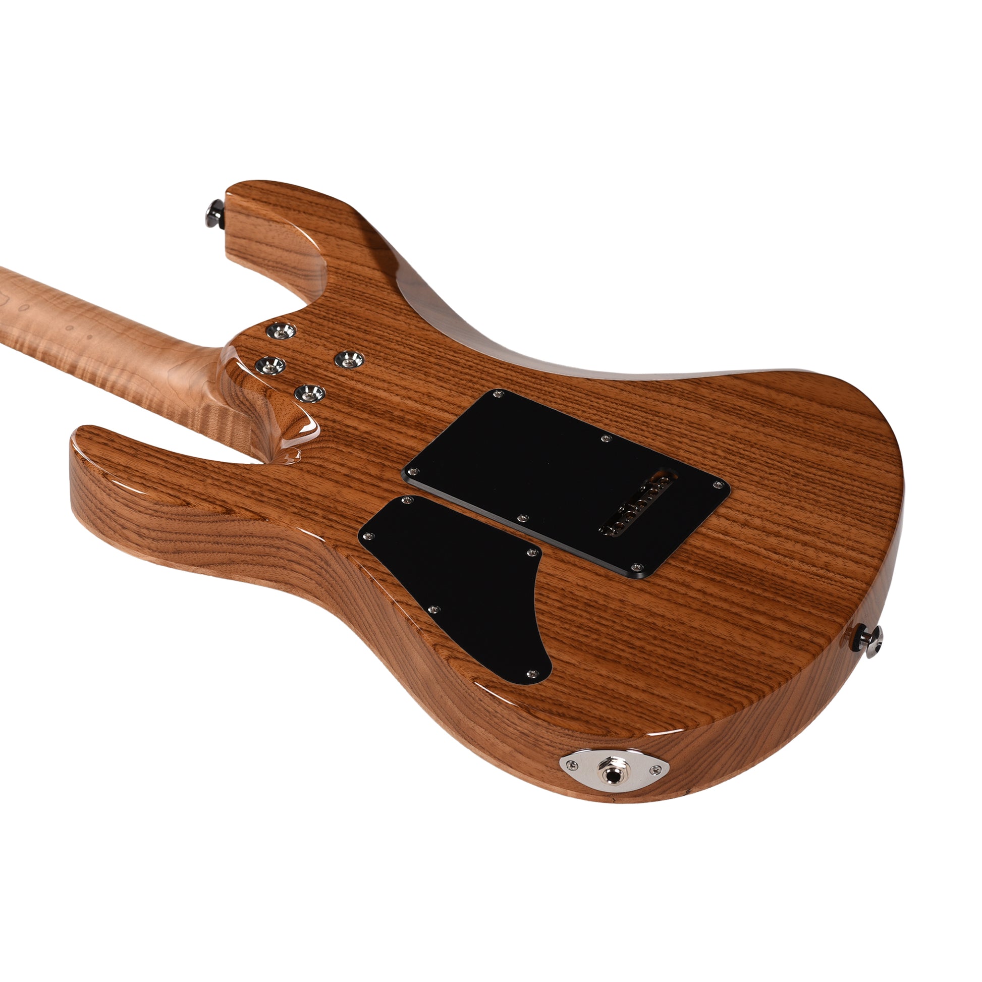 Suhr Custom Modern HSH Spalted Maple/Mahogany Dark Brown Burst w/Roasted Flame Maple Neck Electric Guitars / Solid Body