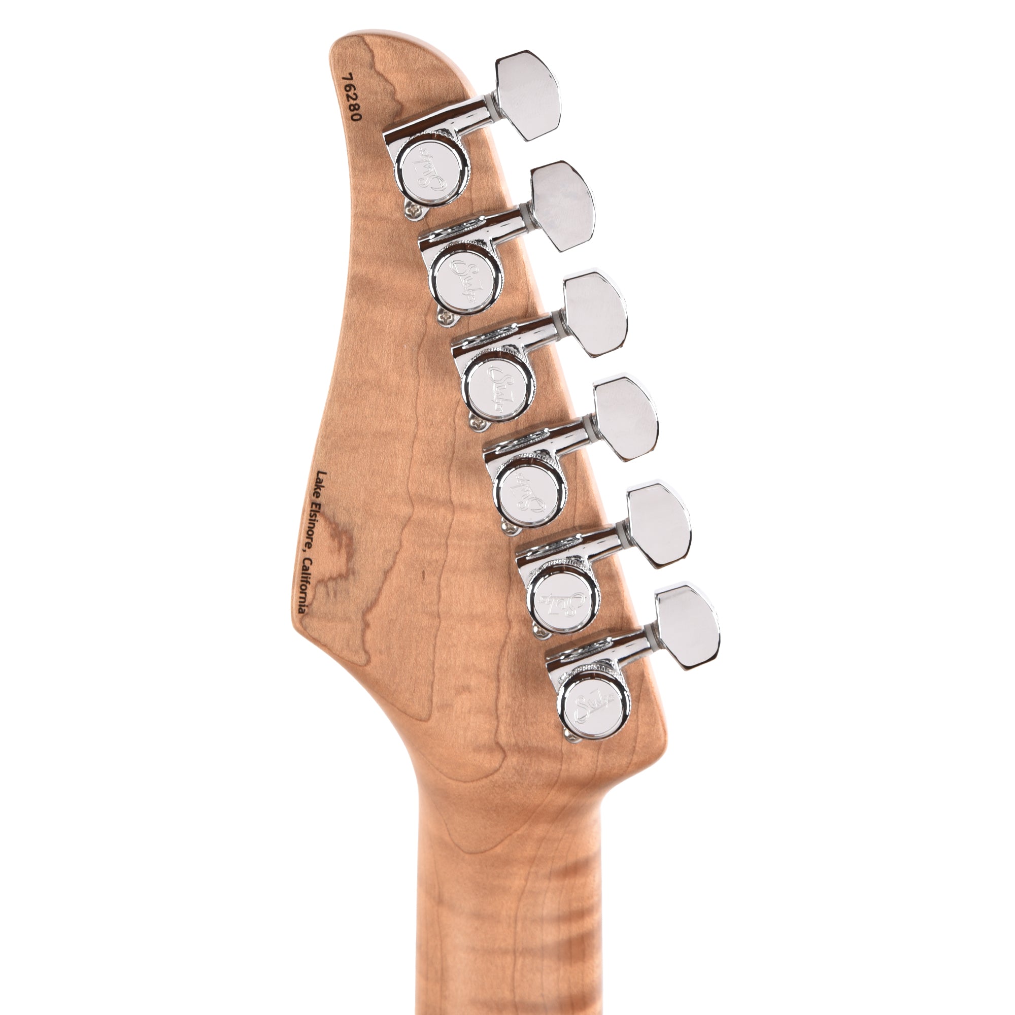 Suhr Custom Modern HSH Spalted Maple/Mahogany Dark Brown Burst w/Roasted Flame Maple Neck Electric Guitars / Solid Body