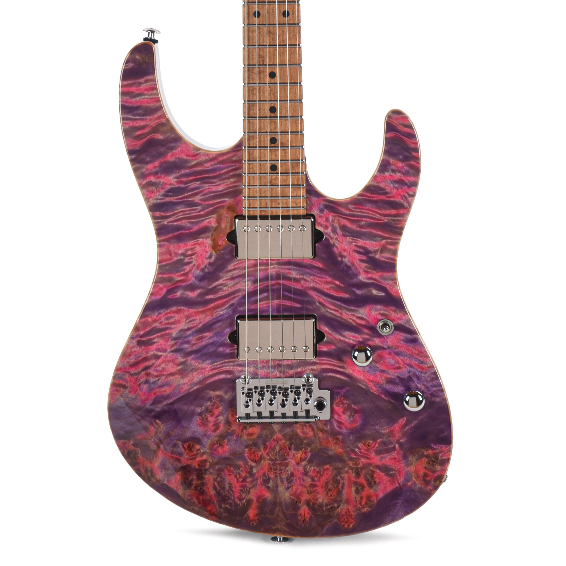 Suhr Custom Modern Pink Algae w/CME-Selected Burl Maple Top Electric Guitars / Solid Body