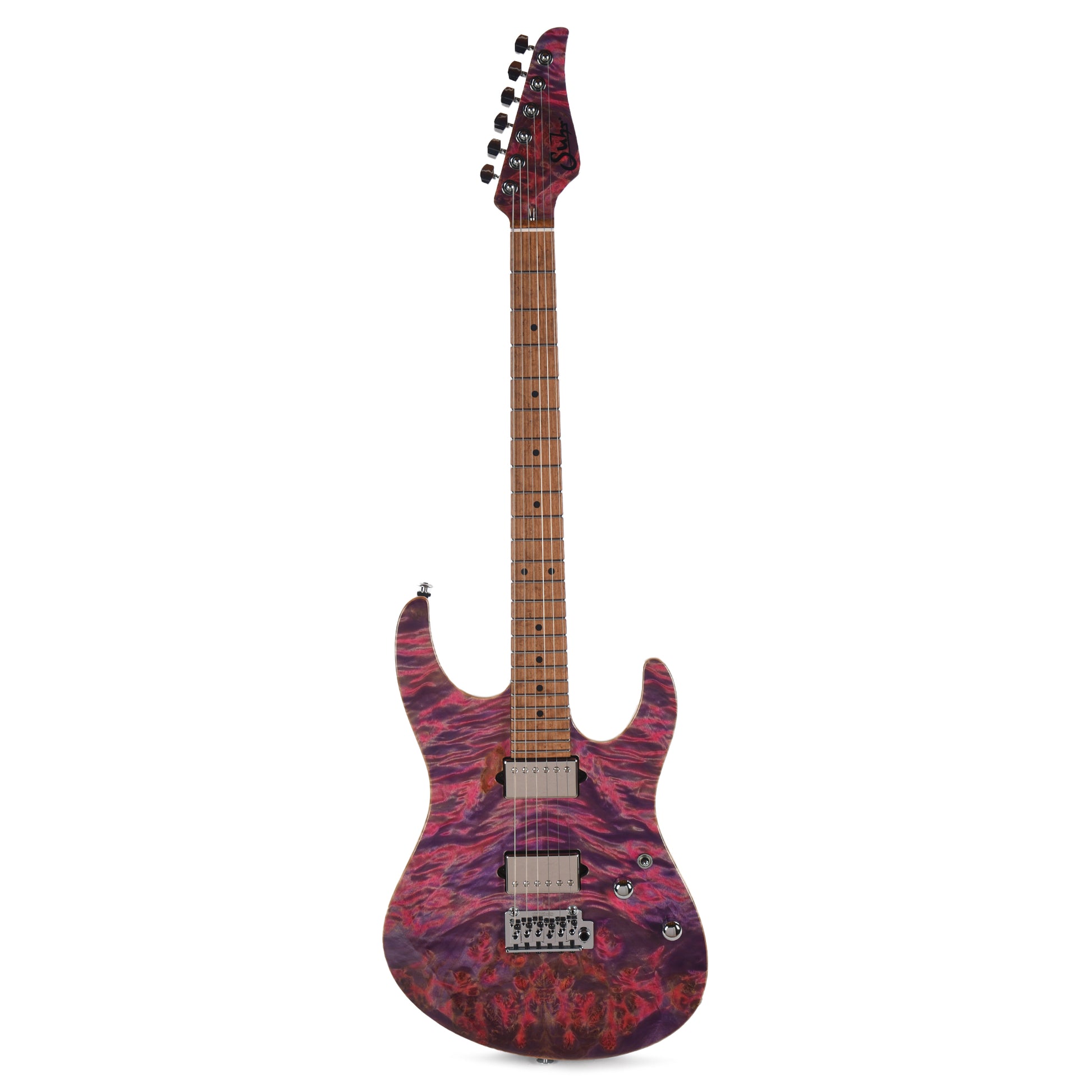 Suhr Custom Modern Pink Algae w/CME-Selected Burl Maple Top Electric Guitars / Solid Body