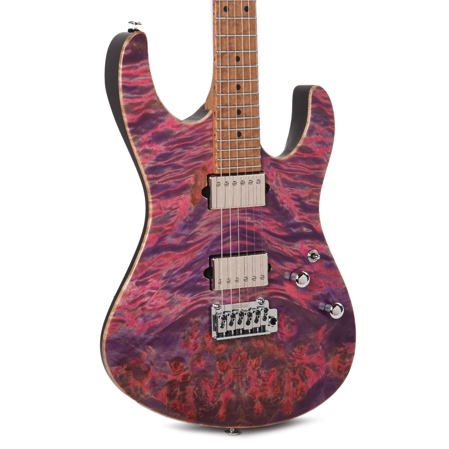 Suhr Custom Modern Pink Algae w/CME-Selected Burl Maple Top Electric Guitars / Solid Body