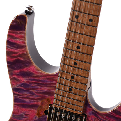 Suhr Custom Modern Pink Algae w/CME-Selected Burl Maple Top Electric Guitars / Solid Body
