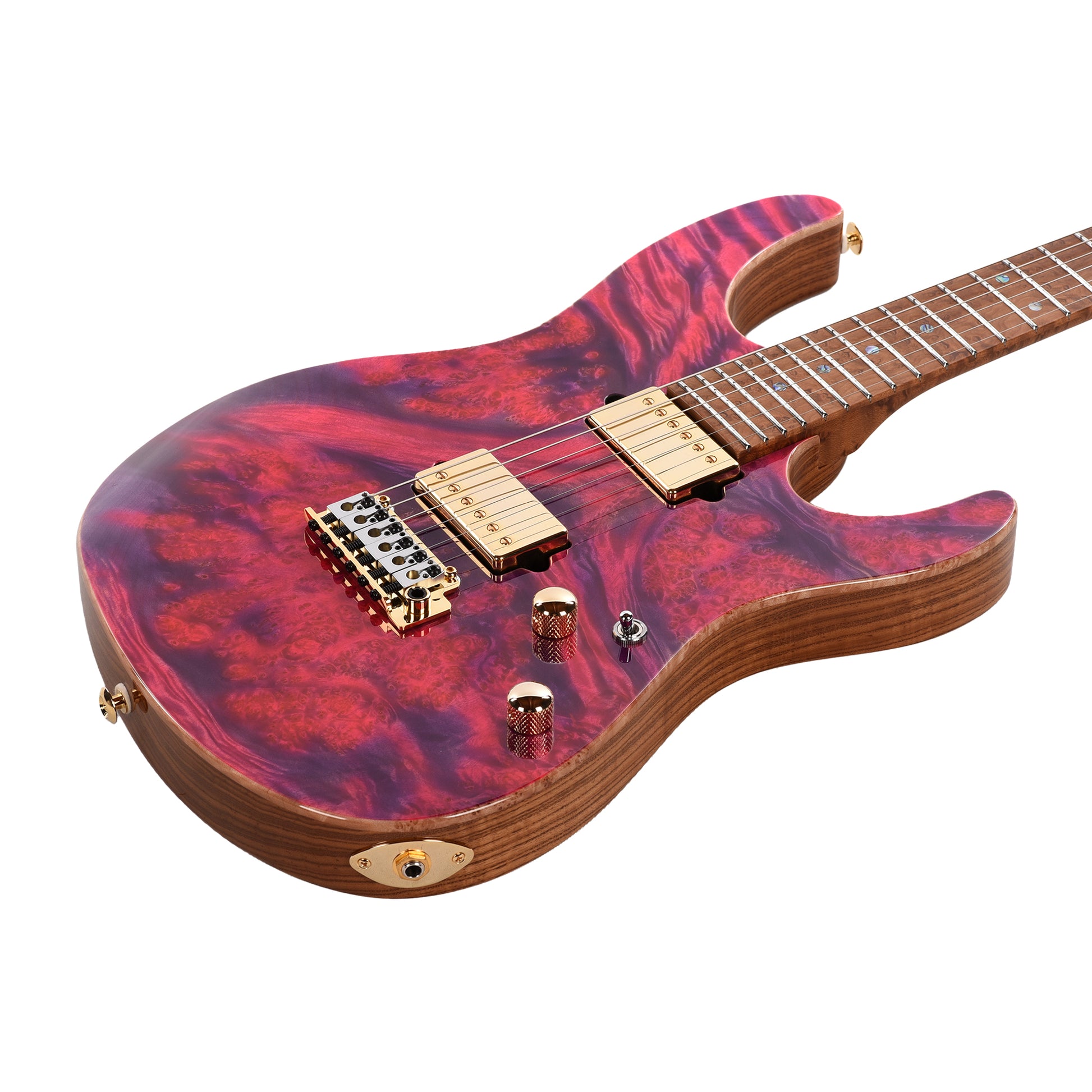 Suhr Custom Modern Pink Algae w/CME-Selected Waterfall Burl Maple Top Electric Guitars / Solid Body