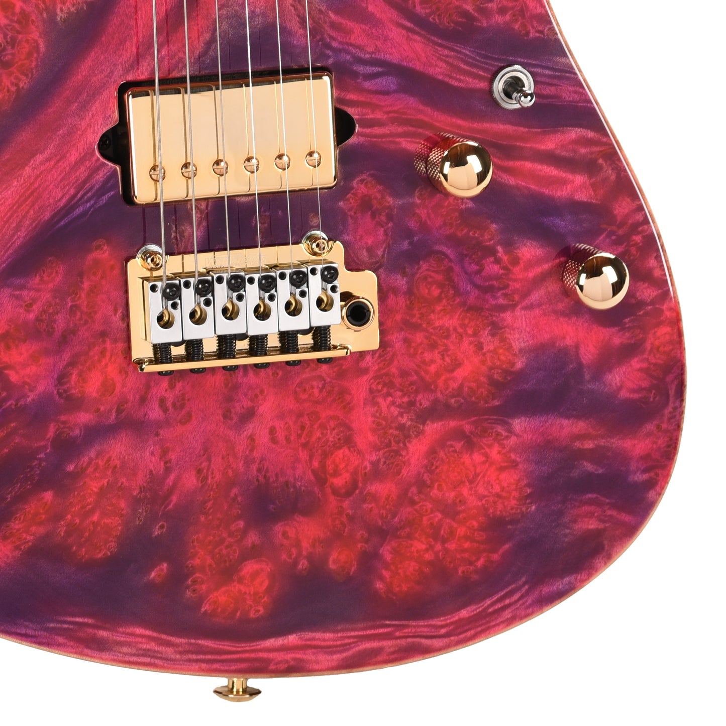 Suhr Custom Modern Pink Algae w/CME-Selected Waterfall Burl Maple Top Electric Guitars / Solid Body