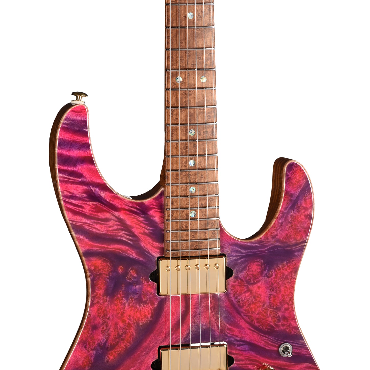 Suhr Custom Modern Pink Algae w/CME-Selected Waterfall Burl Maple Top Electric Guitars / Solid Body
