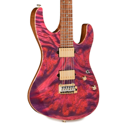 Suhr Custom Modern Pink Algae w/CME-Selected Waterfall Burl Maple Top Electric Guitars / Solid Body