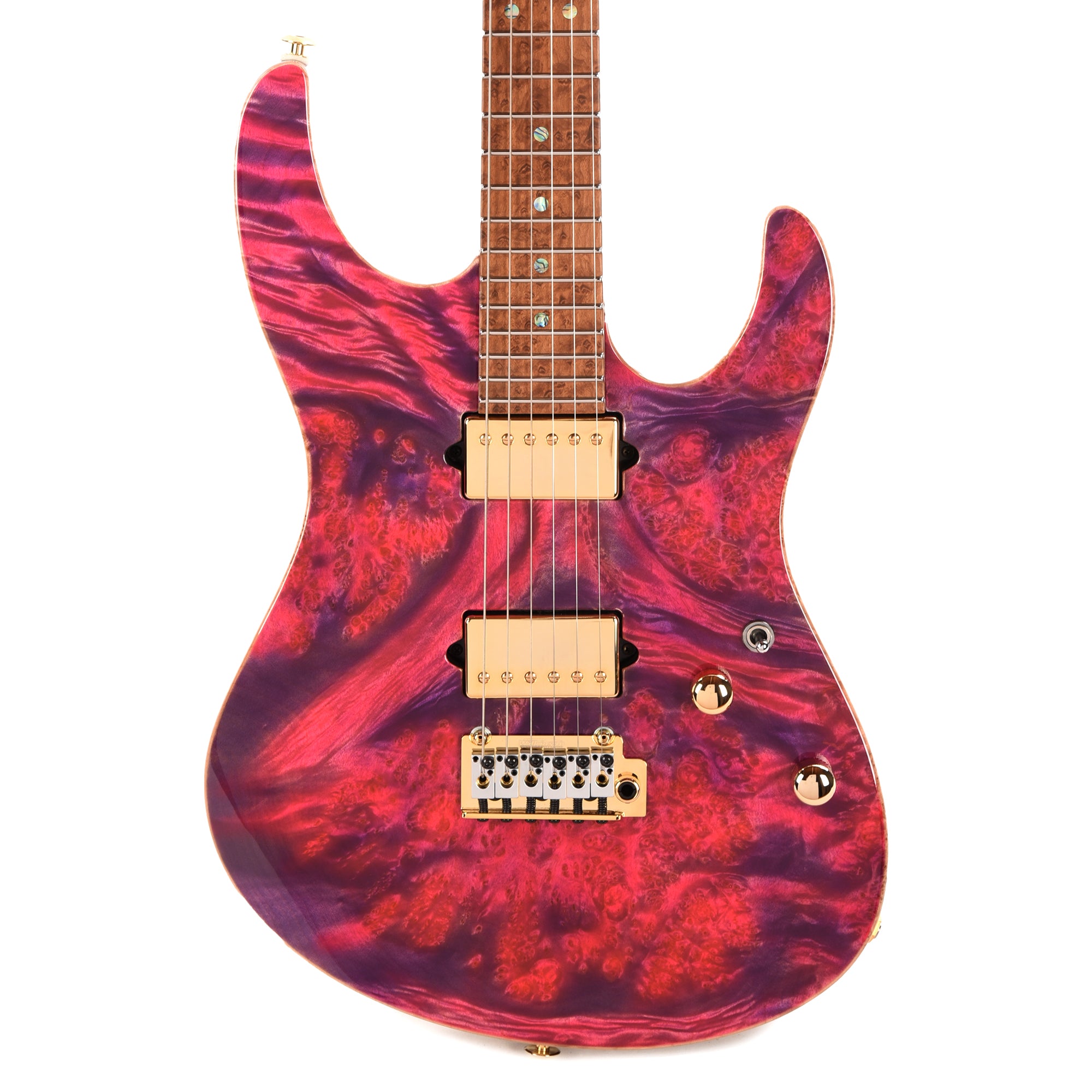 Suhr Custom Modern Pink Algae w/CME-Selected Waterfall Burl Maple Top Electric Guitars / Solid Body