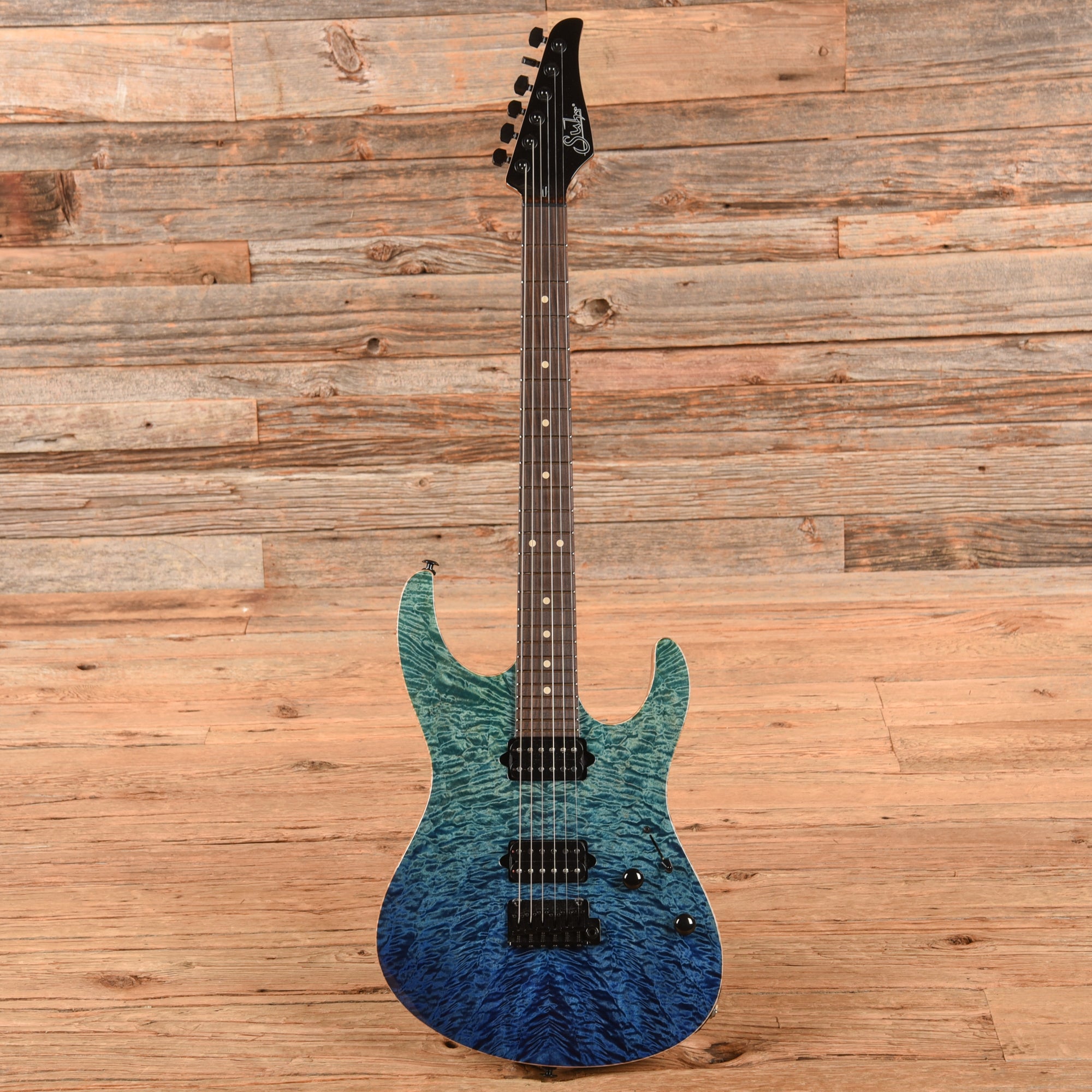Suhr Custom Modern Set Neck Blue Fade Electric Guitars / Solid Body