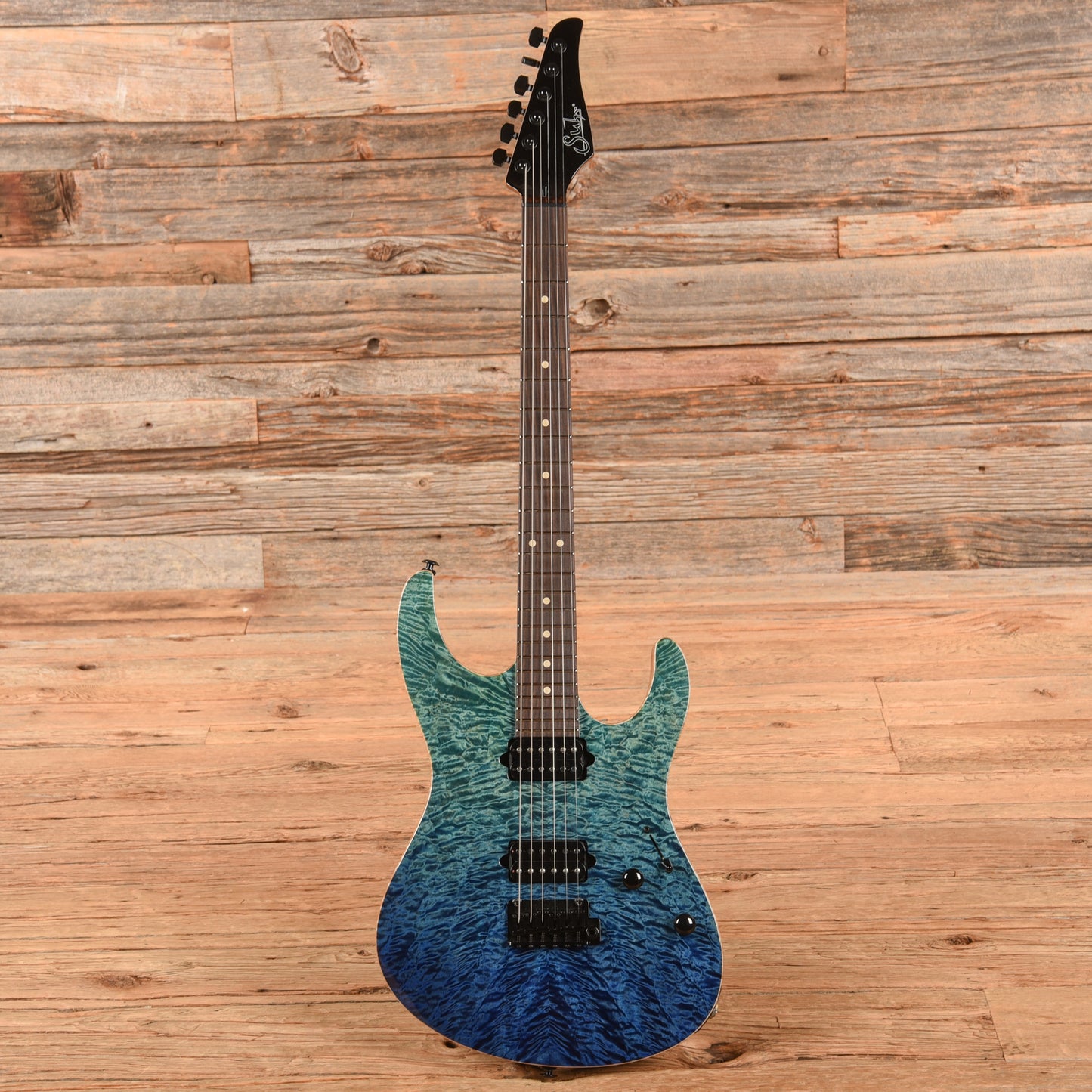 Suhr Custom Modern Set Neck Blue Fade Electric Guitars / Solid Body
