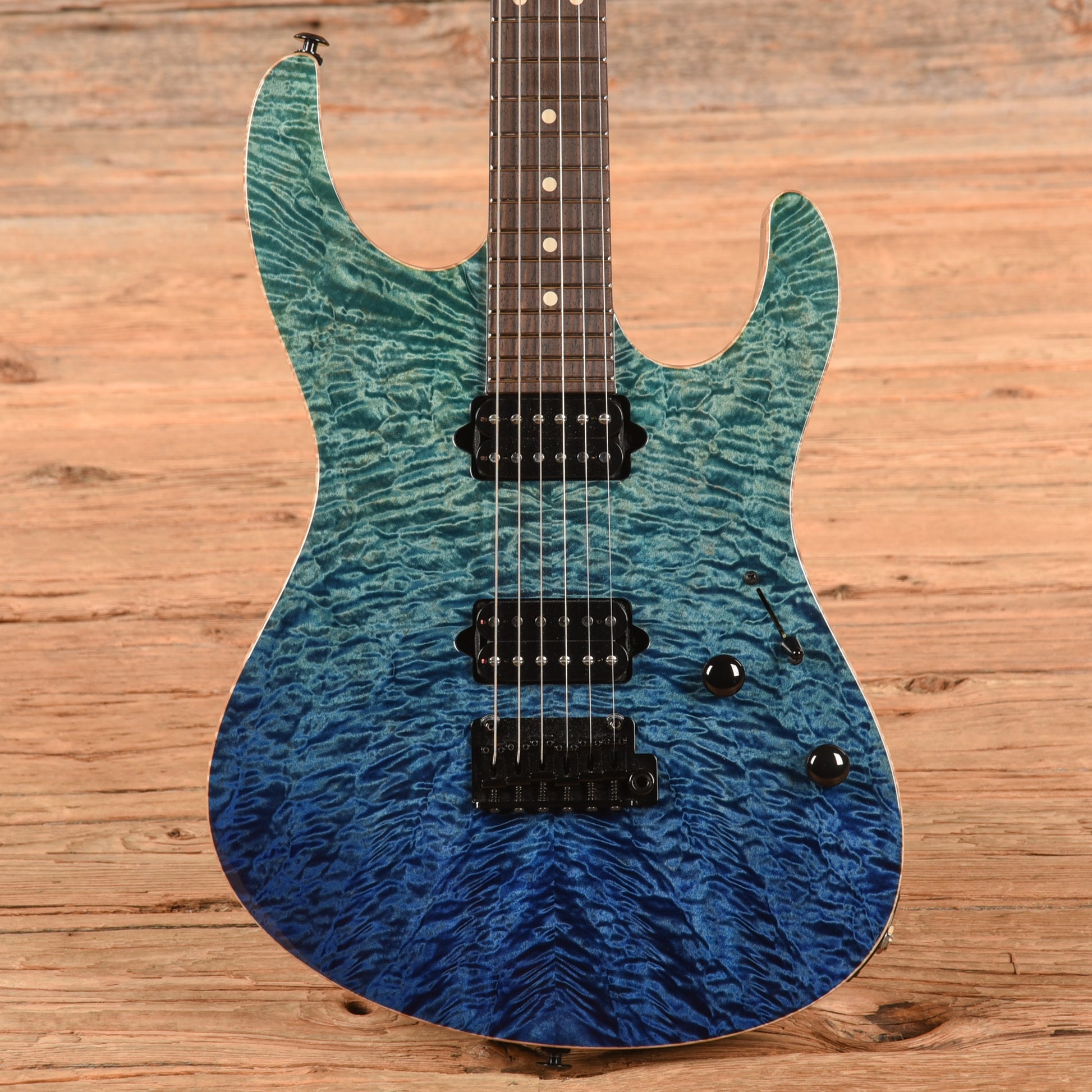 Suhr Custom Modern Set Neck Blue Fade Electric Guitars / Solid Body