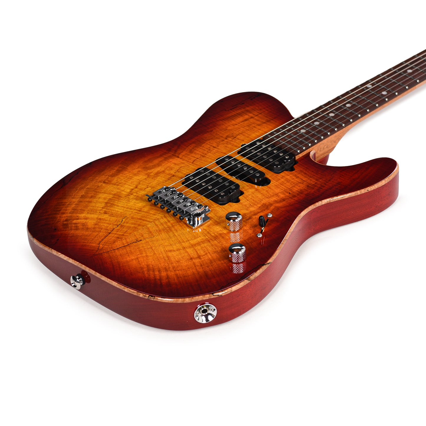 Suhr Custom Modern T Aged Cherry Burst w/CME-Selected Spalt Maple Top Electric Guitars / Solid Body