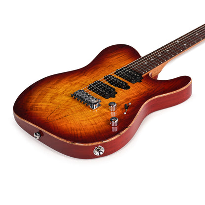 Suhr Custom Modern T Aged Cherry Burst w/CME-Selected Spalt Maple Top Electric Guitars / Solid Body
