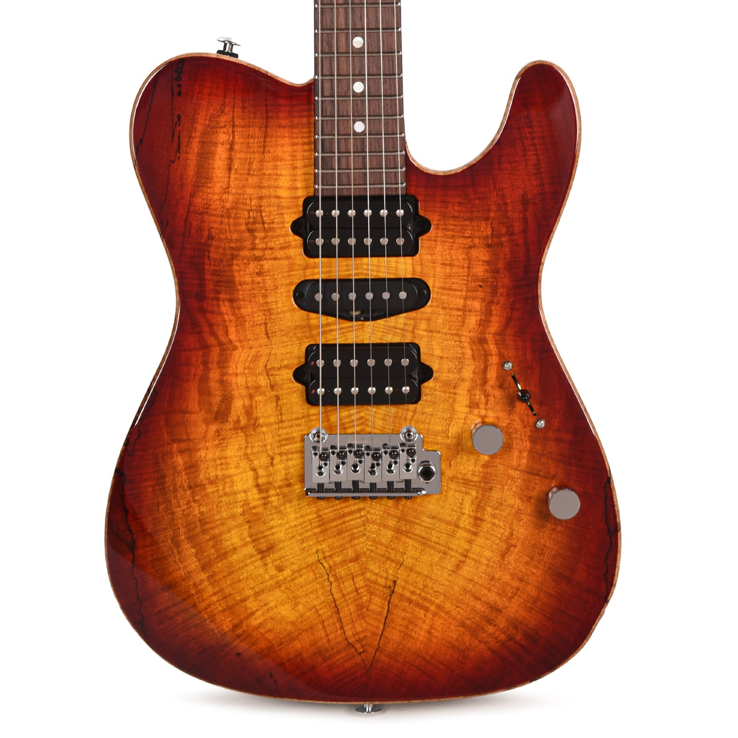 Suhr Custom Modern T Aged Cherry Burst w/CME-Selected Spalt Maple Top Electric Guitars / Solid Body