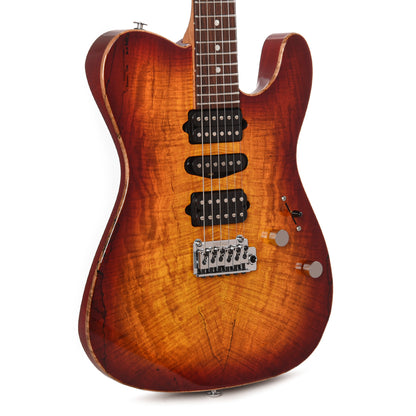 Suhr Custom Modern T Aged Cherry Burst w/CME-Selected Spalt Maple Top Electric Guitars / Solid Body