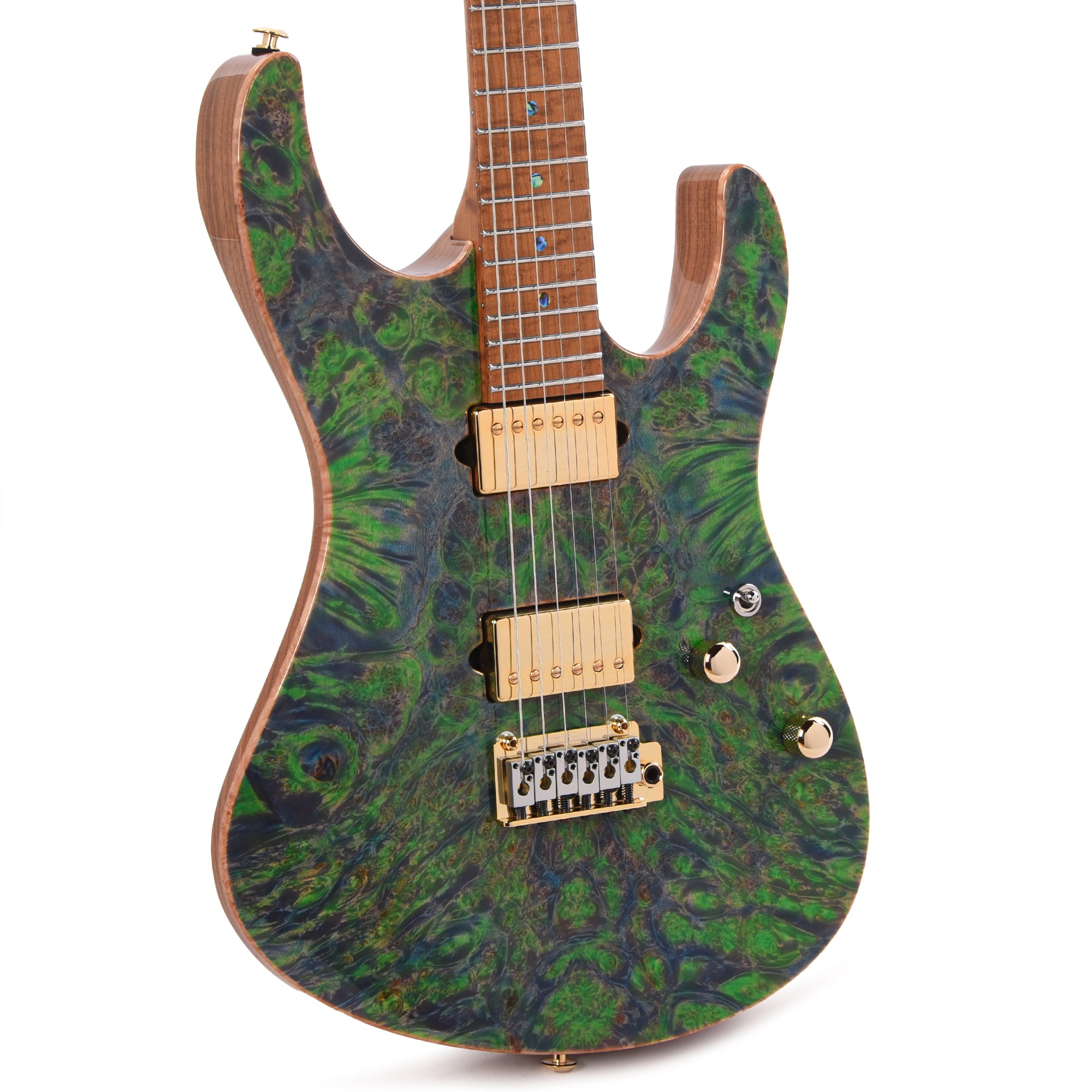 Suhr Custom Modern Trans Algae w/CME-Selected Burl Maple Top Electric Guitars / Solid Body
