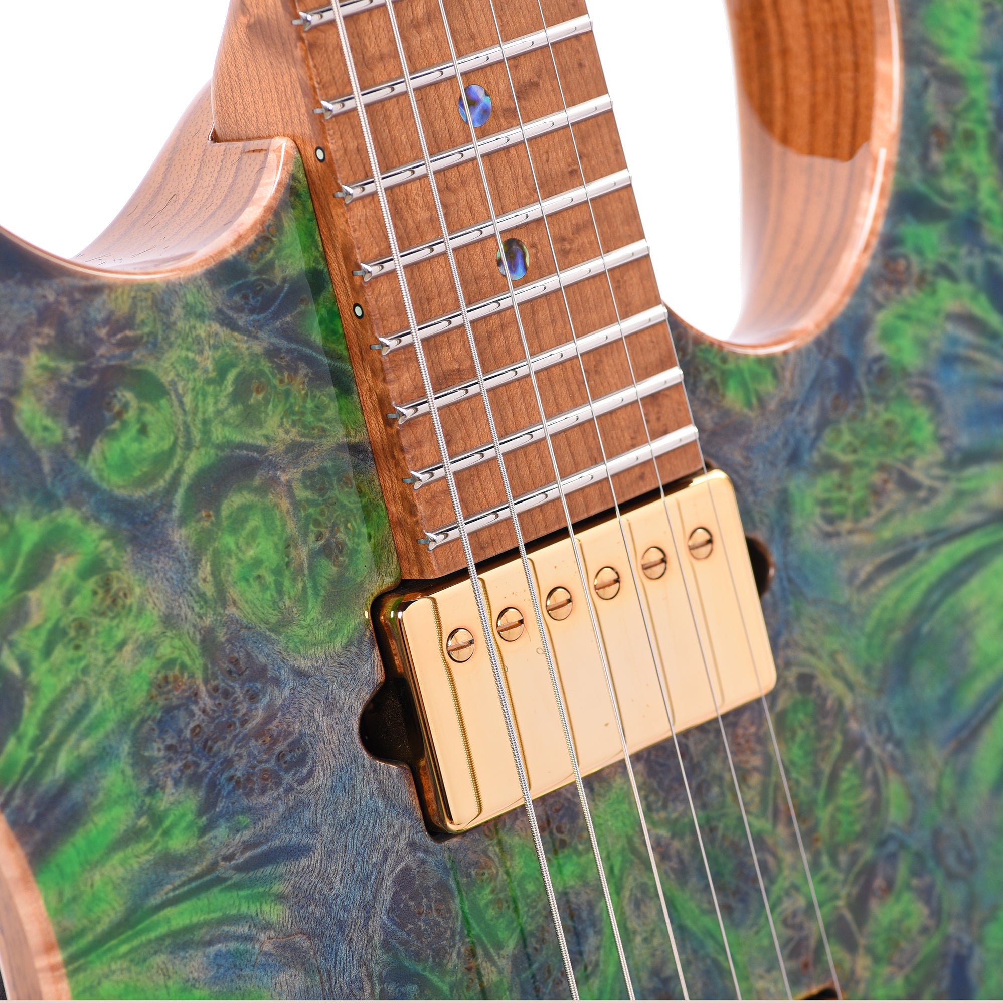 Suhr Custom Modern Trans Algae w/CME-Selected Burl Maple Top Electric Guitars / Solid Body