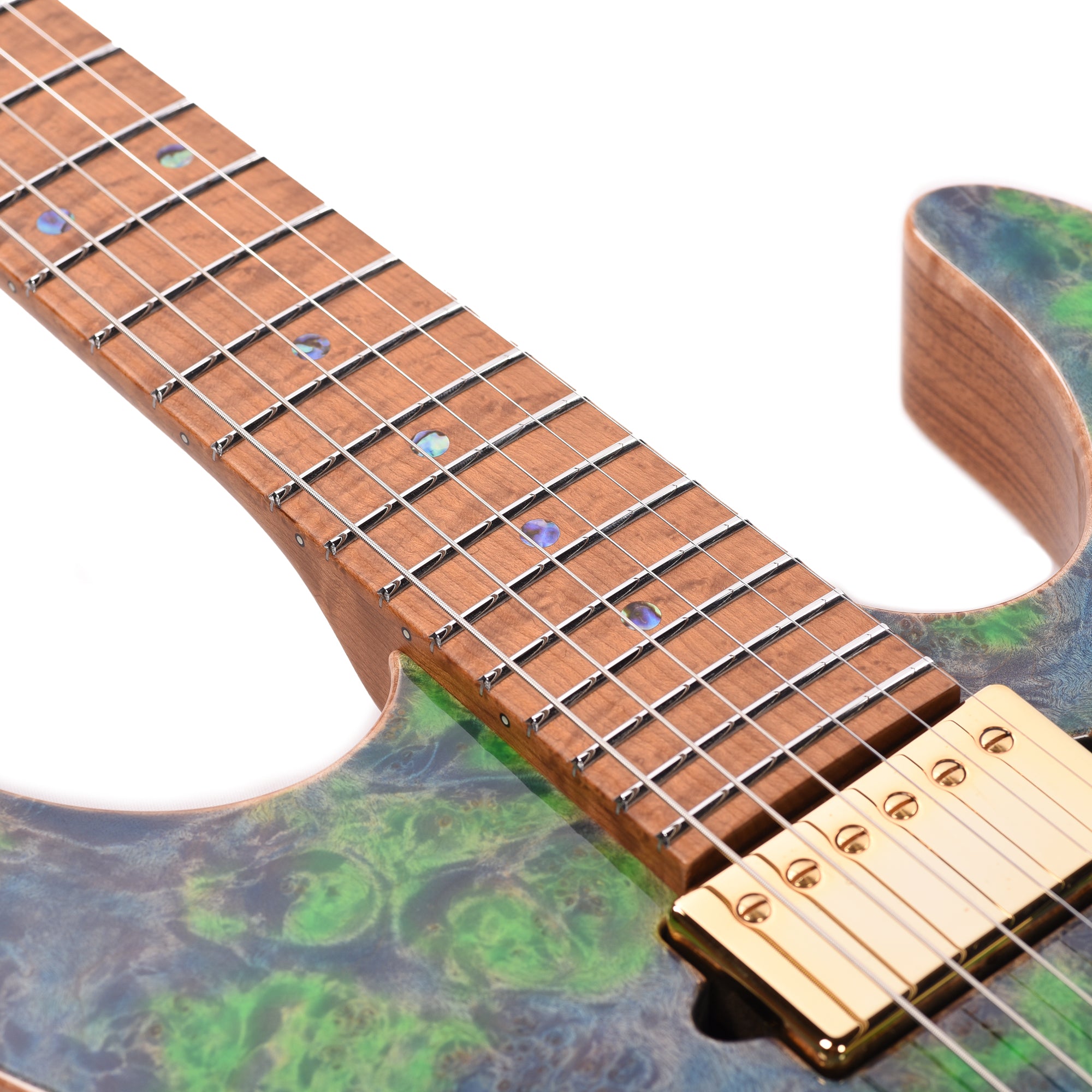 Suhr Custom Modern Trans Algae w/CME-Selected Burl Maple Top Electric Guitars / Solid Body