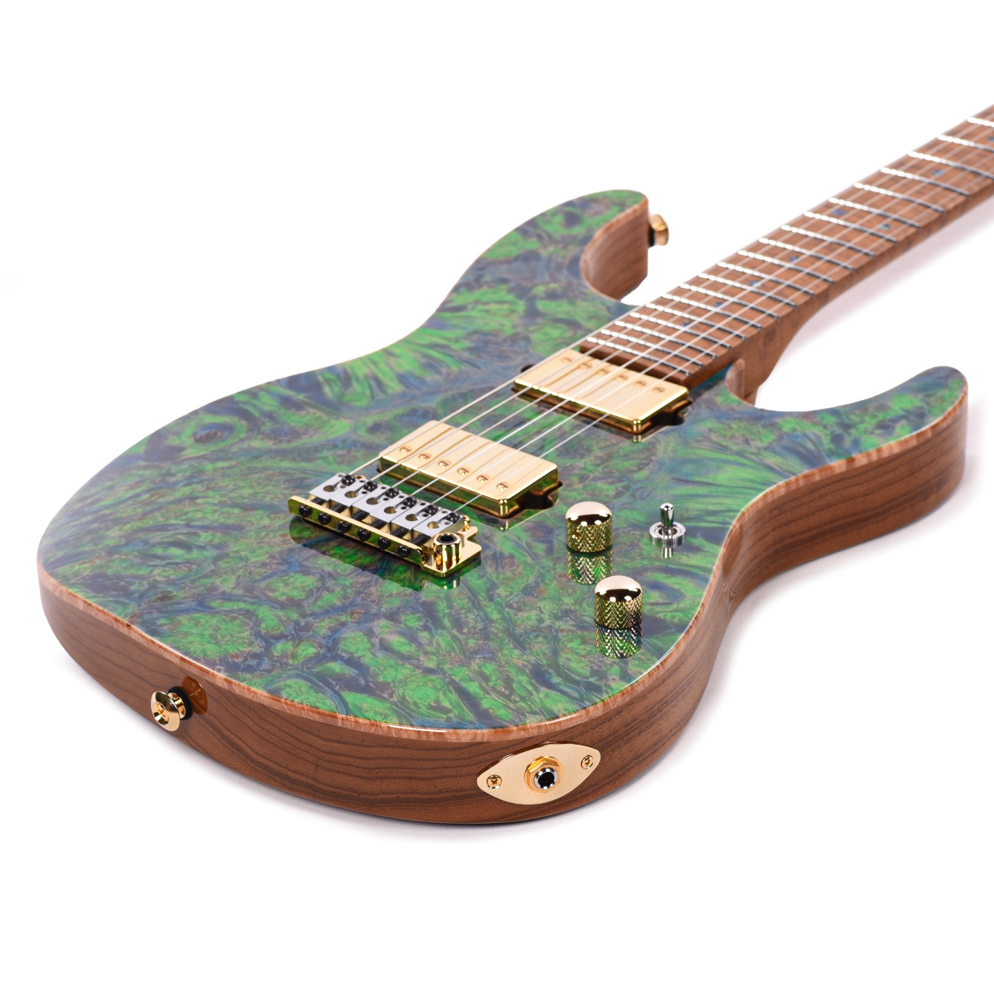 Suhr Custom Modern Trans Algae w/CME-Selected Burl Maple Top Electric Guitars / Solid Body