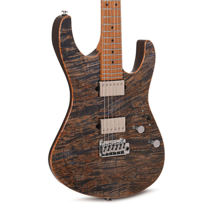 Suhr Custom Modern Trans Blue Denim w/CME-Selected Waterfall Burl Maple 1-Piece Top Electric Guitars / Solid Body