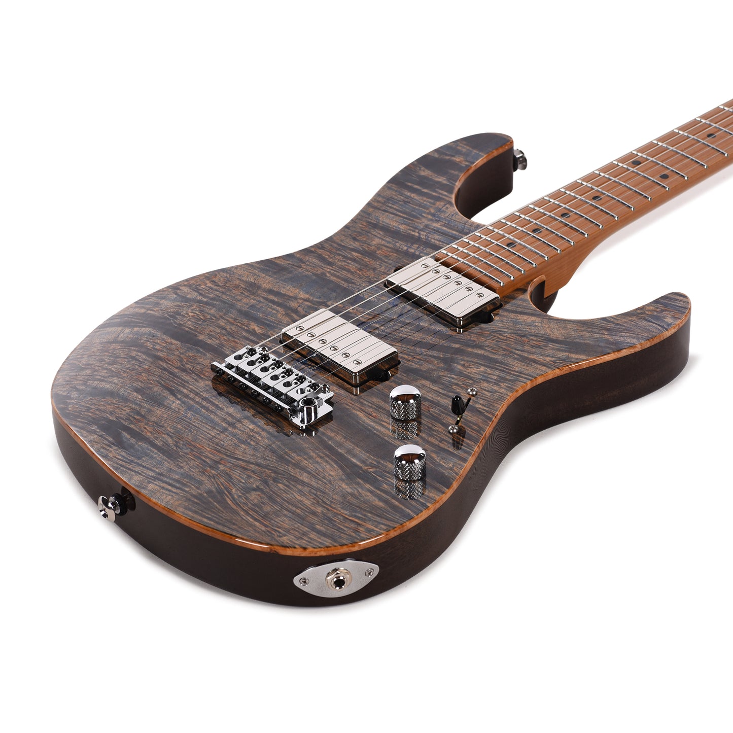 Suhr Custom Modern Trans Blue Denim w/CME-Selected Waterfall Burl Maple 1-Piece Top Electric Guitars / Solid Body