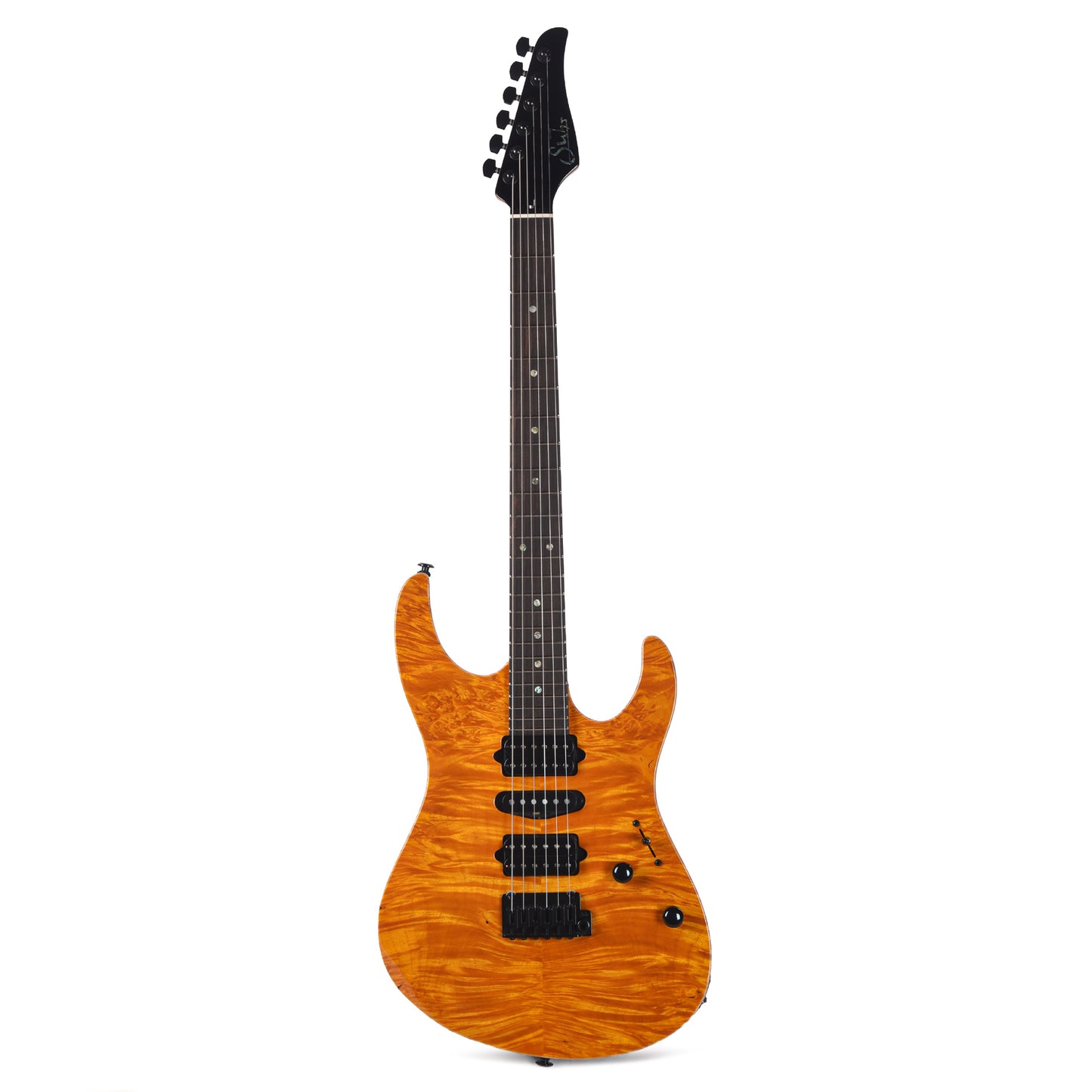 Suhr Custom Modern Trans Caramel w/ CME-Selected Waterfall Burl Maple Top Electric Guitars / Solid Body