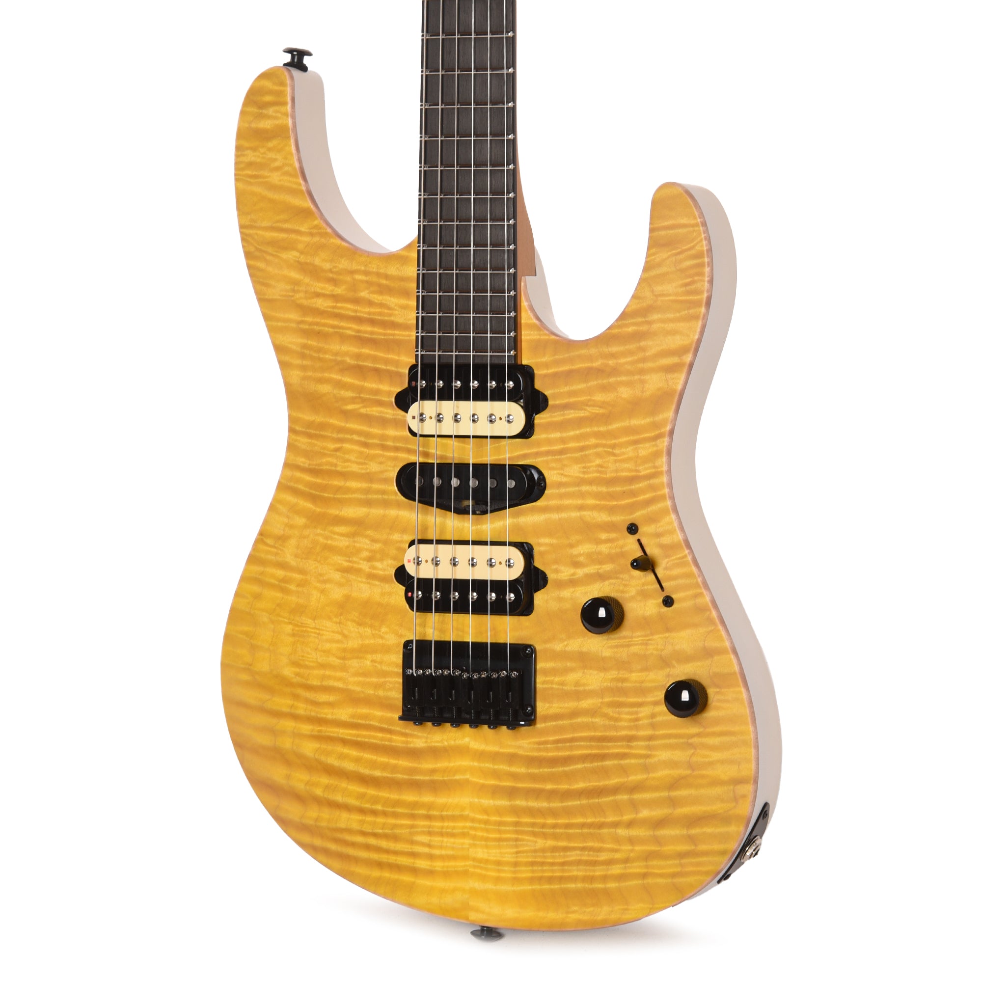 Suhr Custom Modern Trans Lemon Yellow w/CME-Selected Quilt Maple Top Electric Guitars / Solid Body