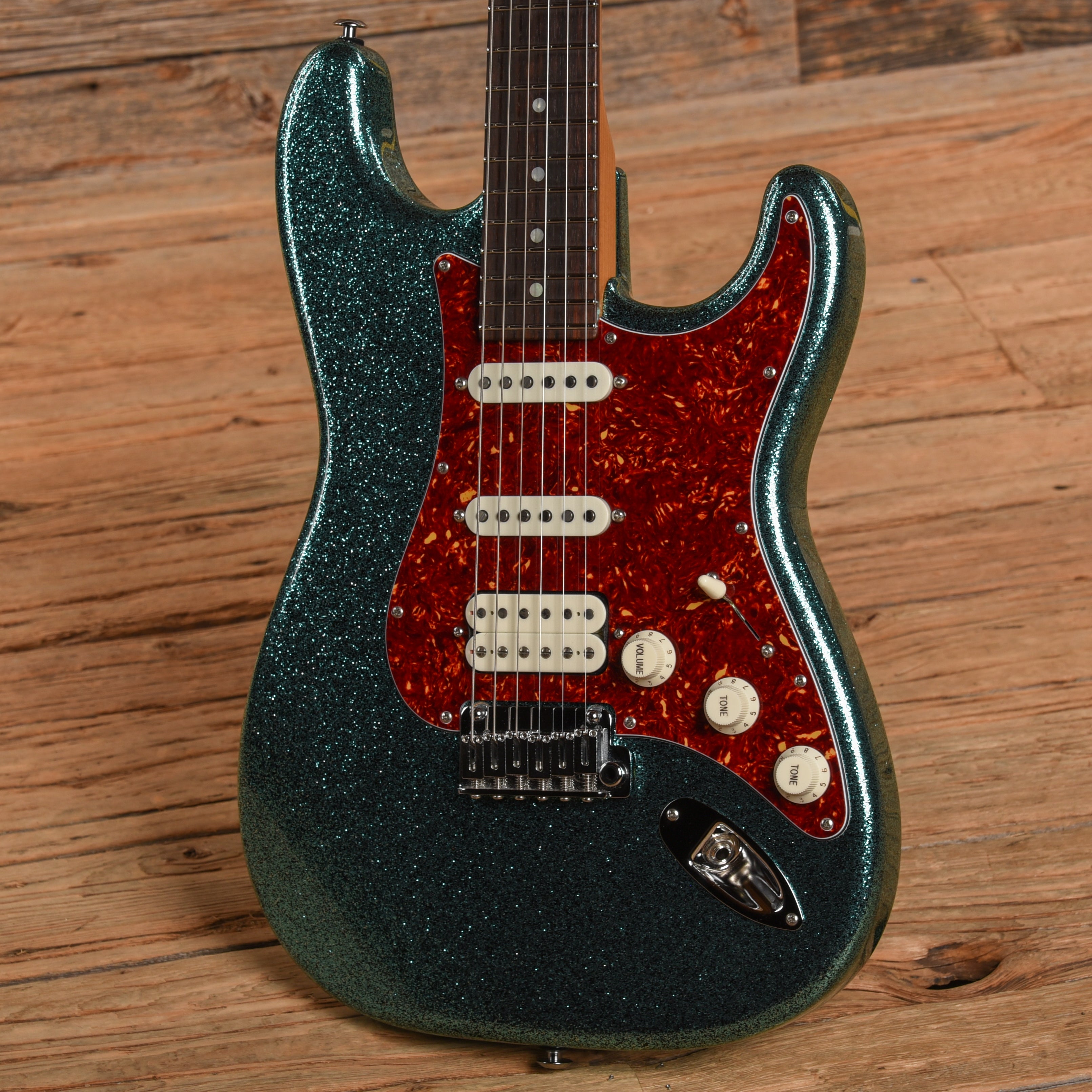 Suhr Custom Shop Classic S Teal Sparkle Electric Guitars / Solid Body