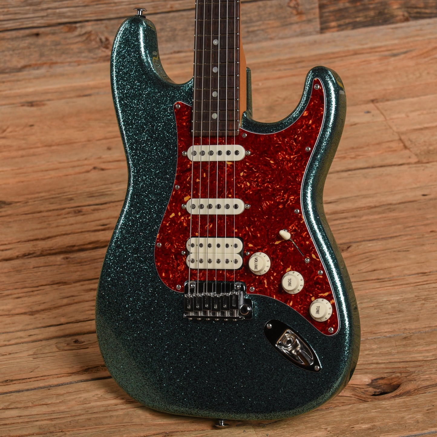 Suhr Custom Shop Classic S Teal Sparkle Electric Guitars / Solid Body