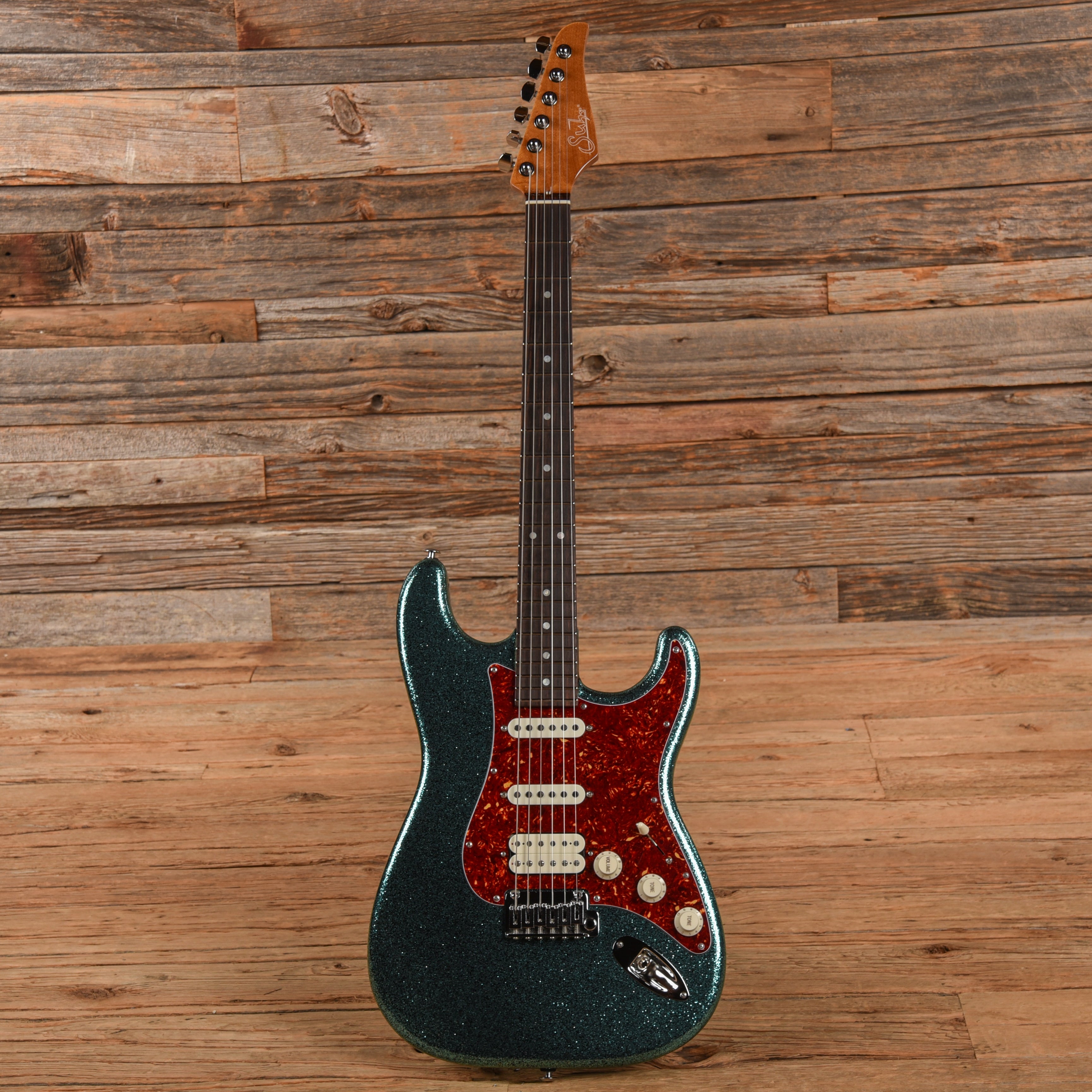 Suhr Custom Shop Classic S Teal Sparkle Electric Guitars / Solid Body