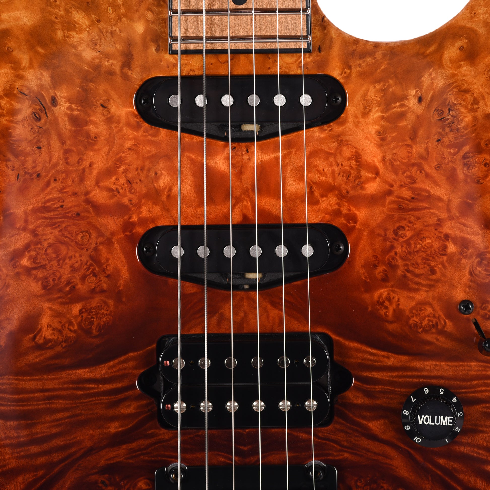 Suhr Custom Standard Desert Gradient w/CME-Selected Burl Maple Top Electric Guitars / Solid Body