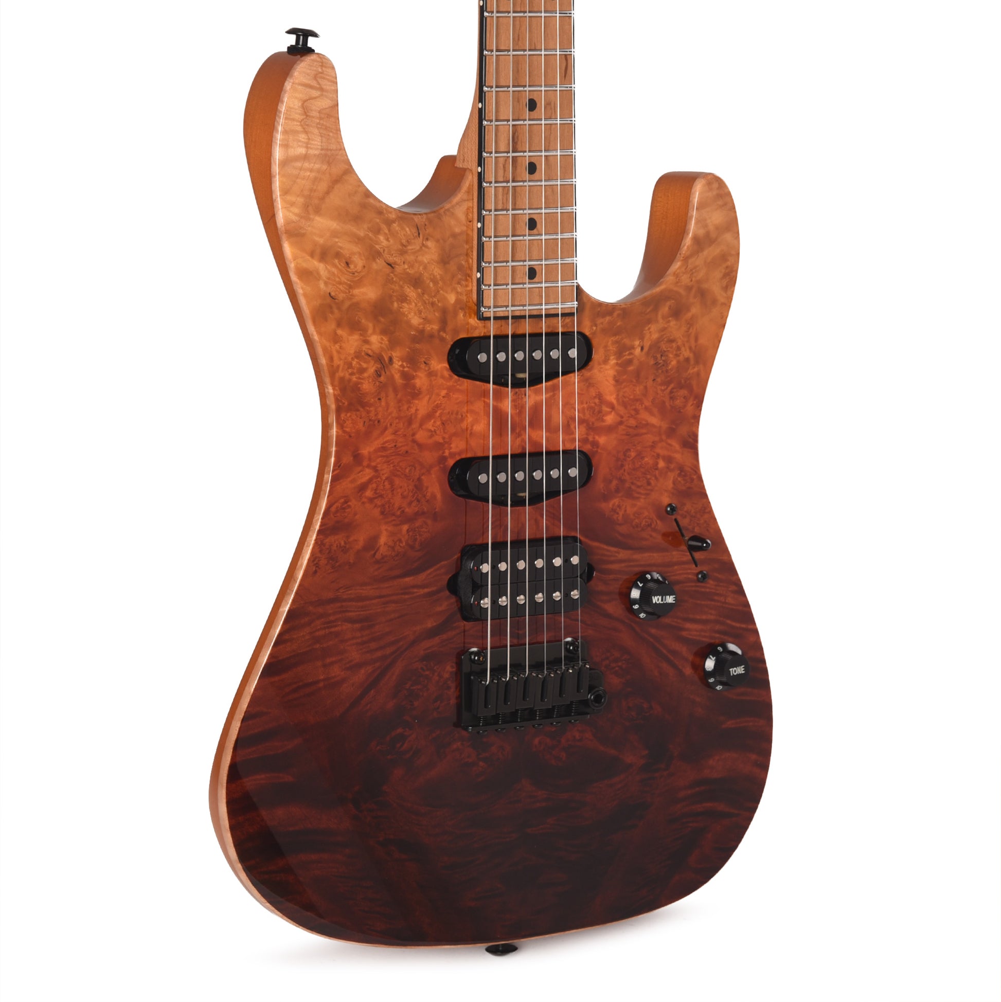 Suhr Custom Standard Desert Gradient w/CME-Selected Burl Maple Top Electric Guitars / Solid Body