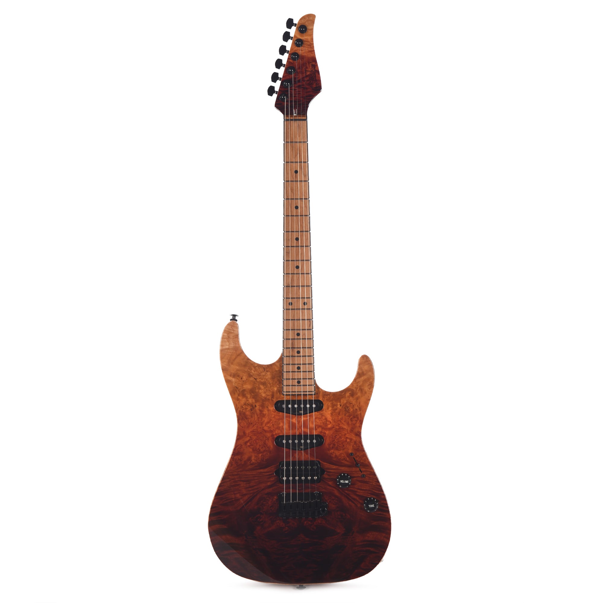 Suhr Custom Standard Desert Gradient w/CME-Selected Burl Maple Top Electric Guitars / Solid Body